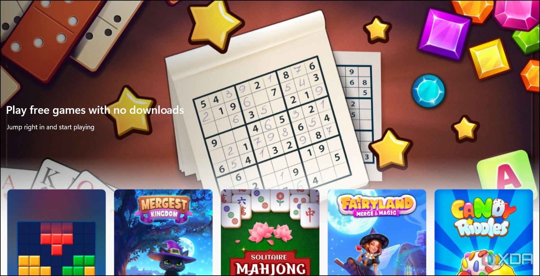 Sección de juegos en Microsoft Store