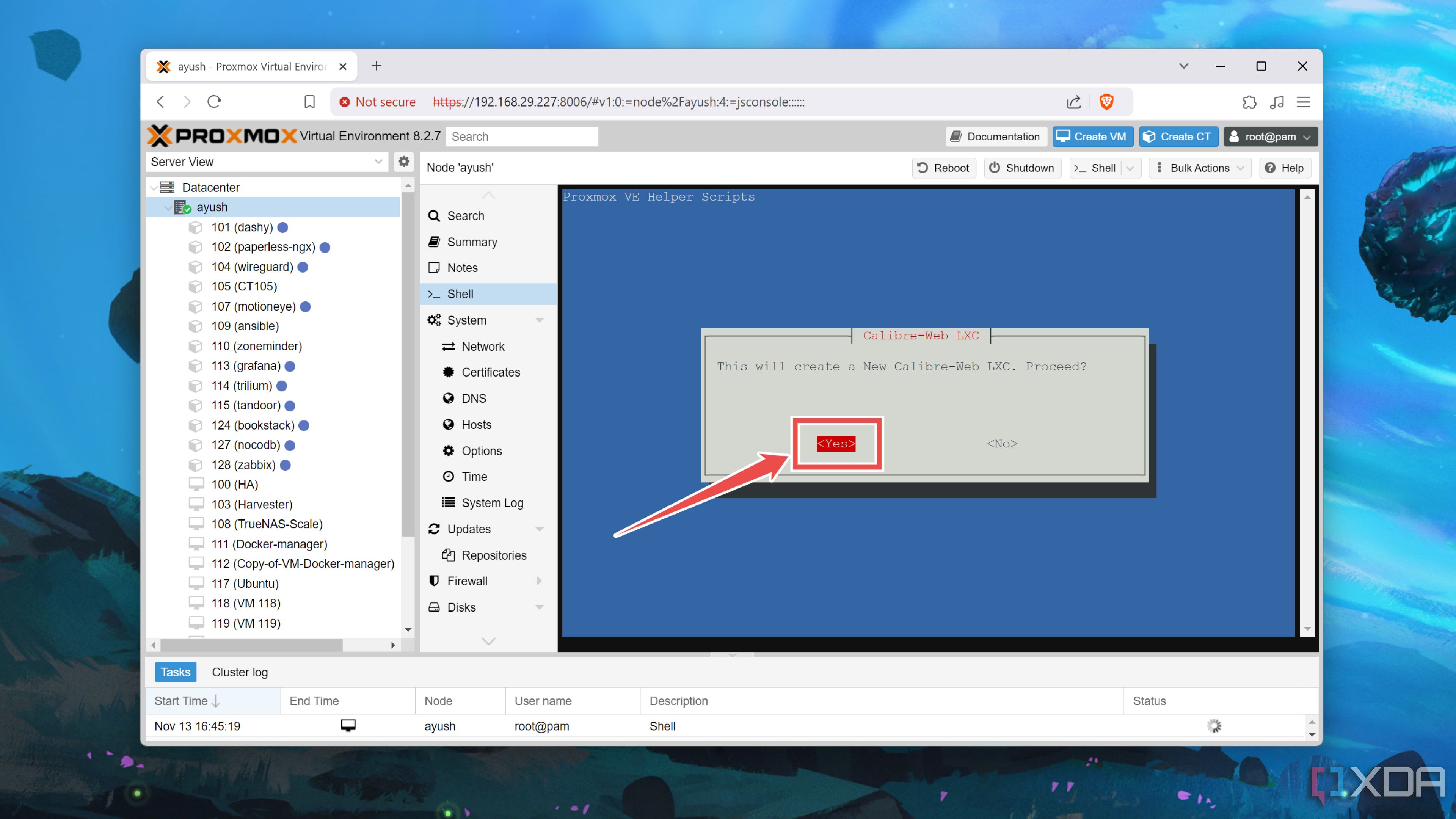 Instalación de Calibre Web en Proxmox