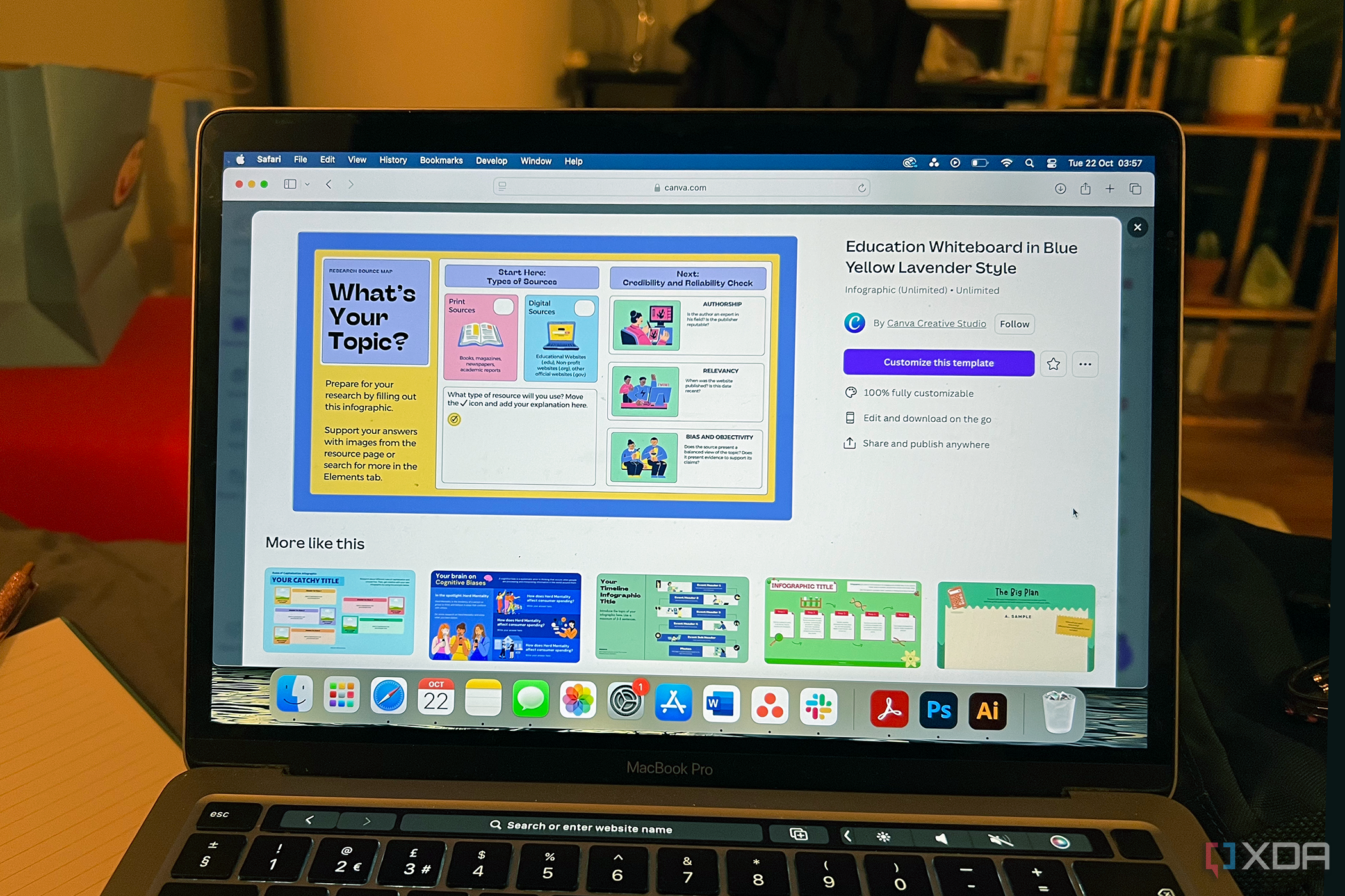 Canva en una MacBook