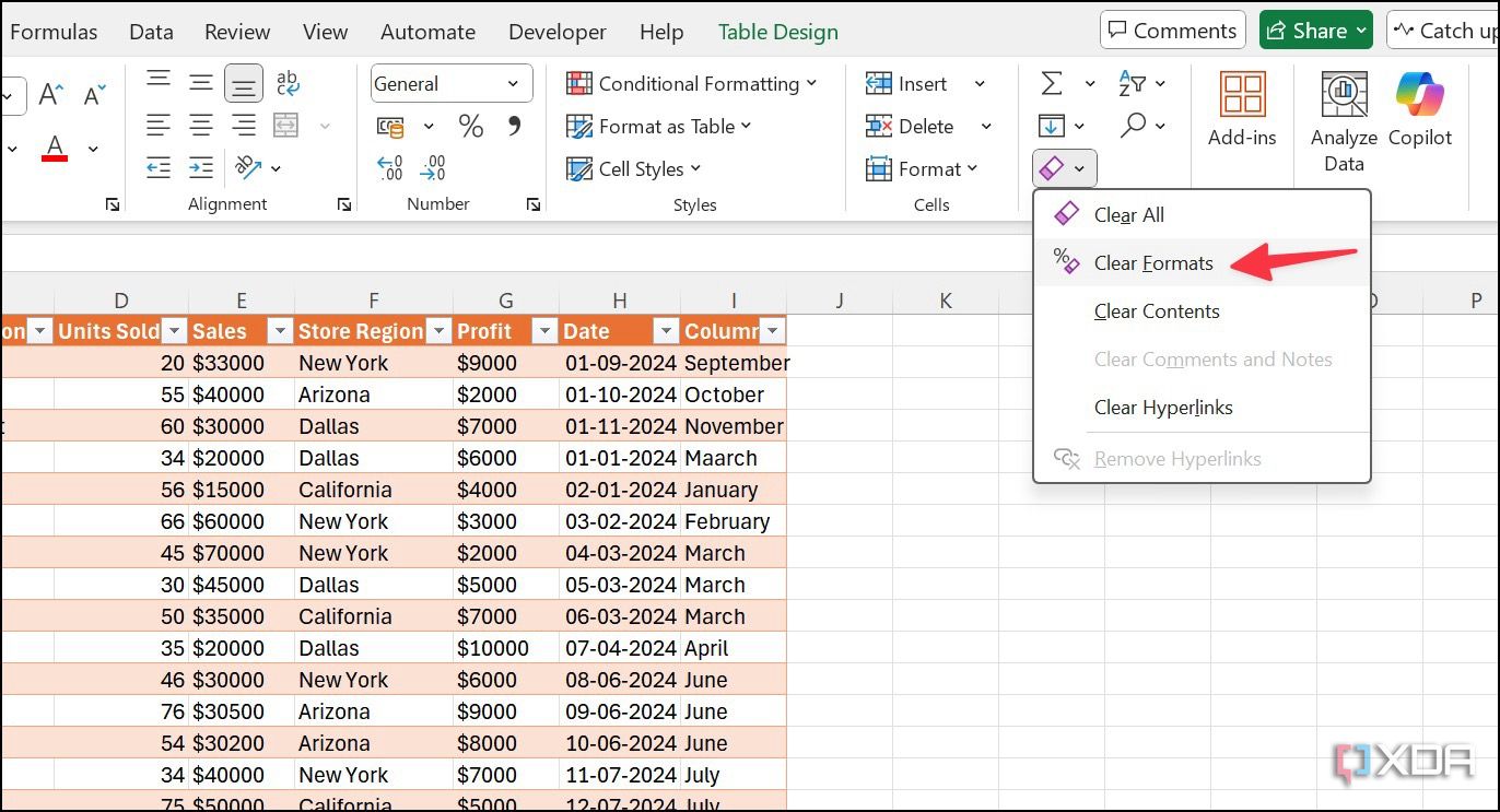 Borrar formato en Excel