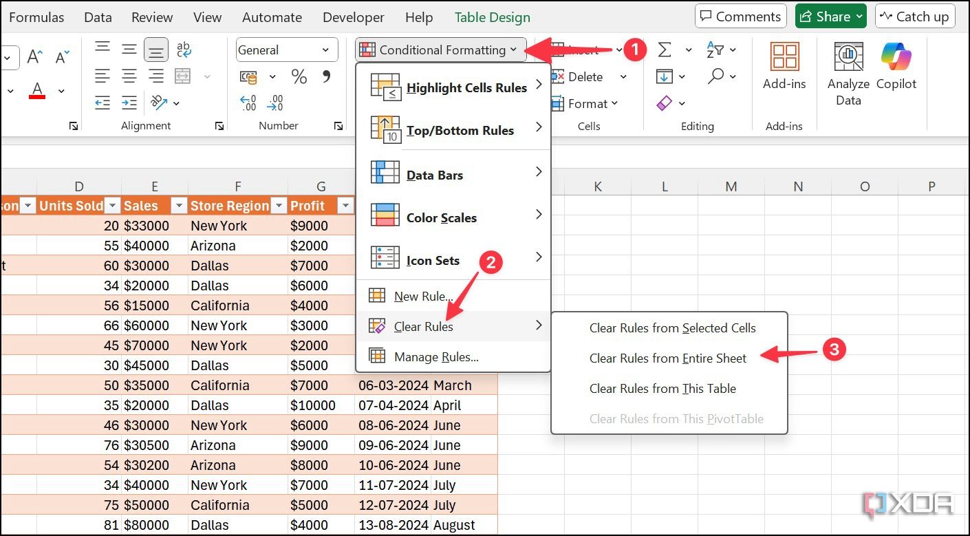 Borrar formatos condicionales en Excel