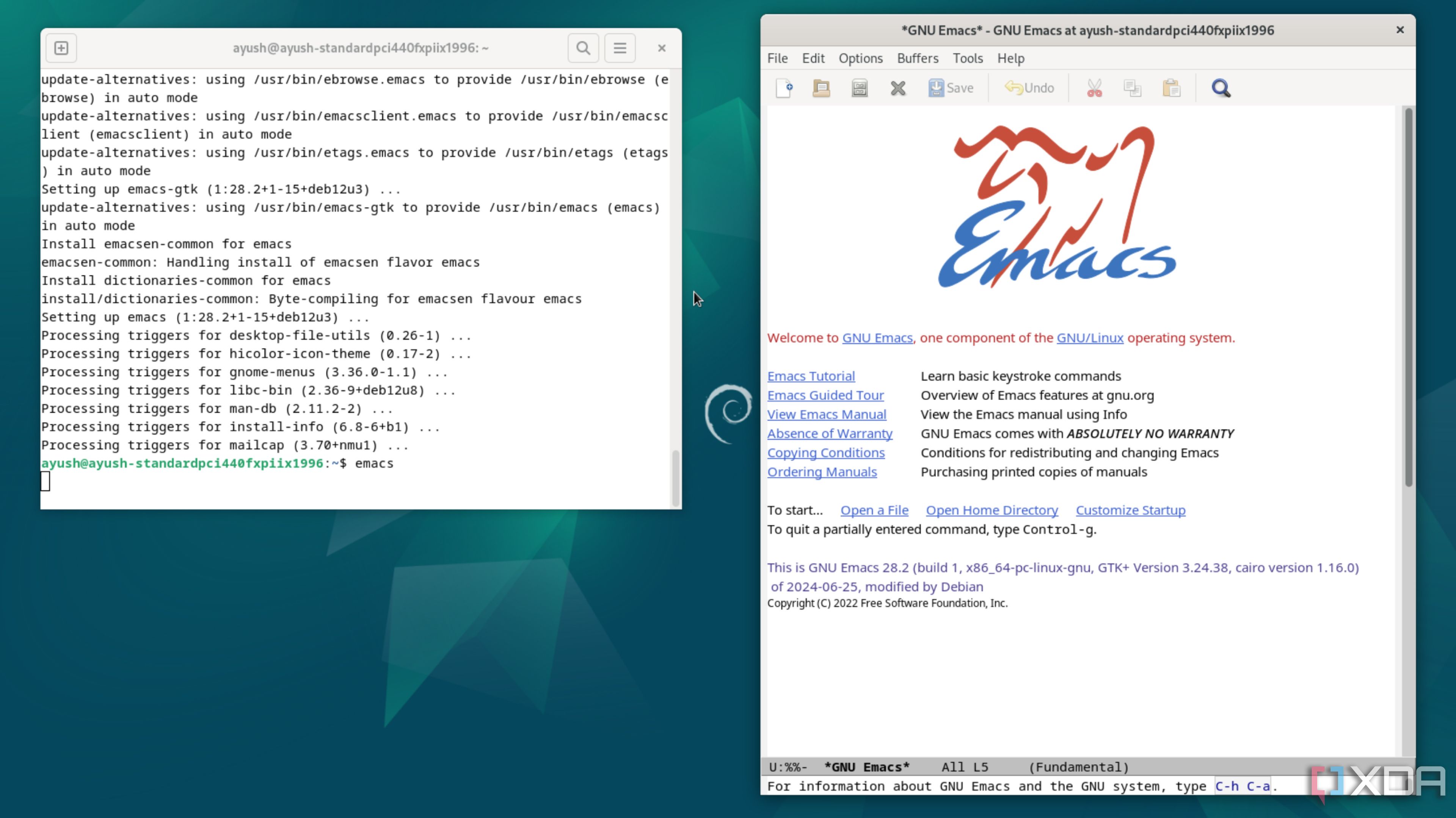 Instalación de Emacs en Debian