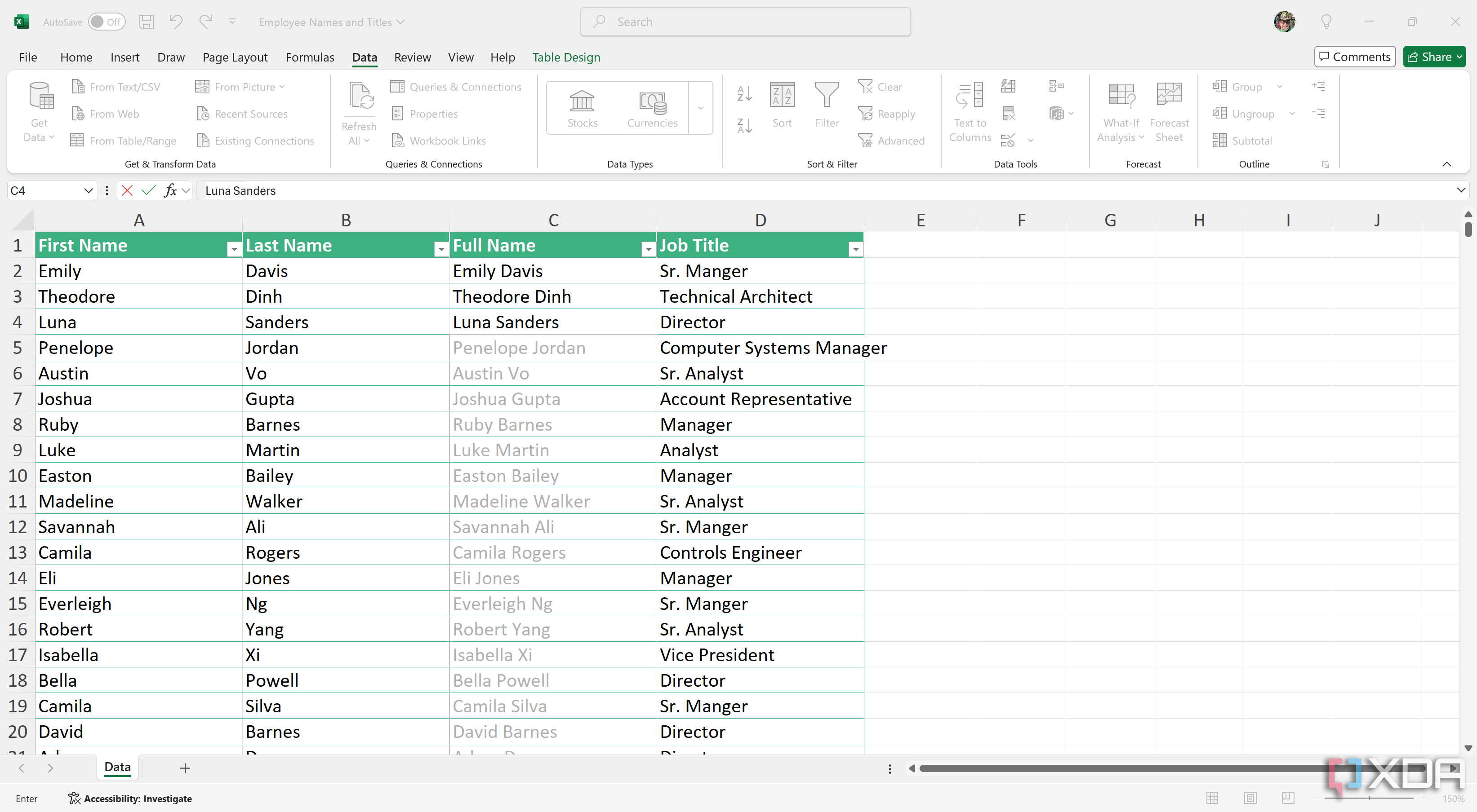 Relleno rápido en Excel