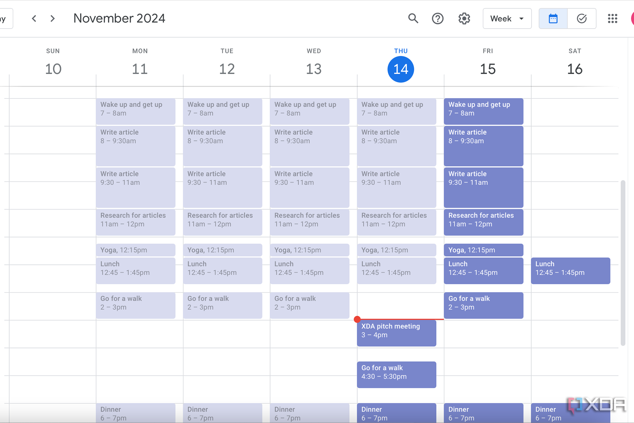 Calendario con carga frontal de Google Calendar