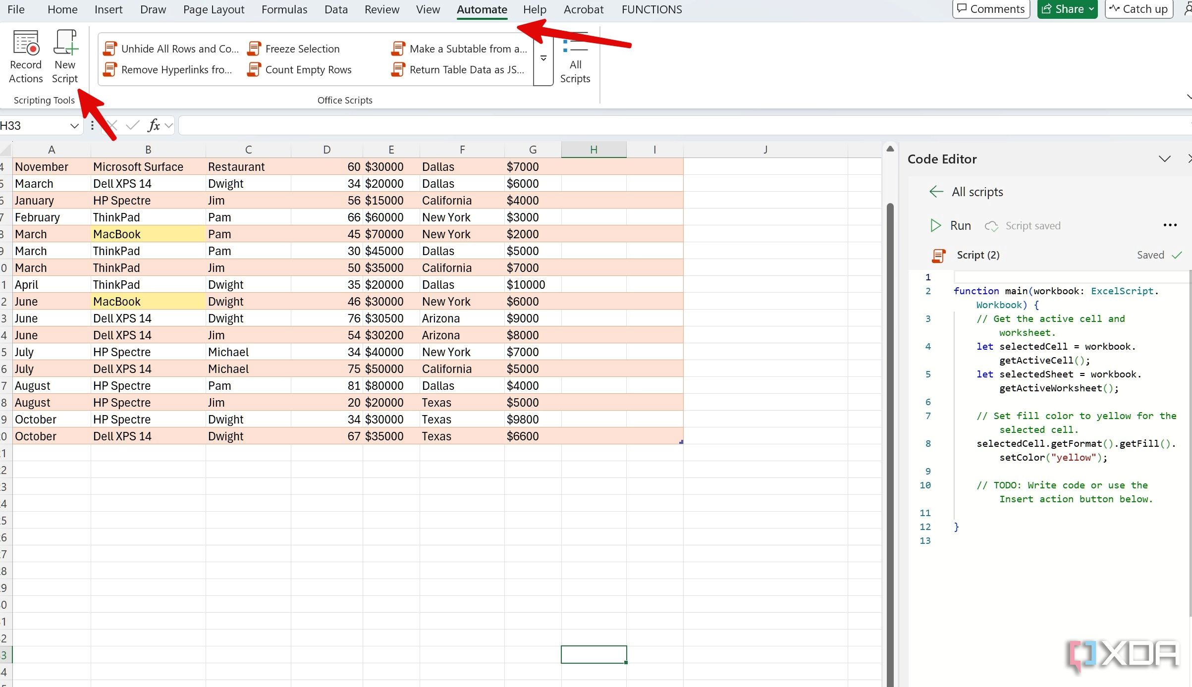 Automatizar pestañas en Excel