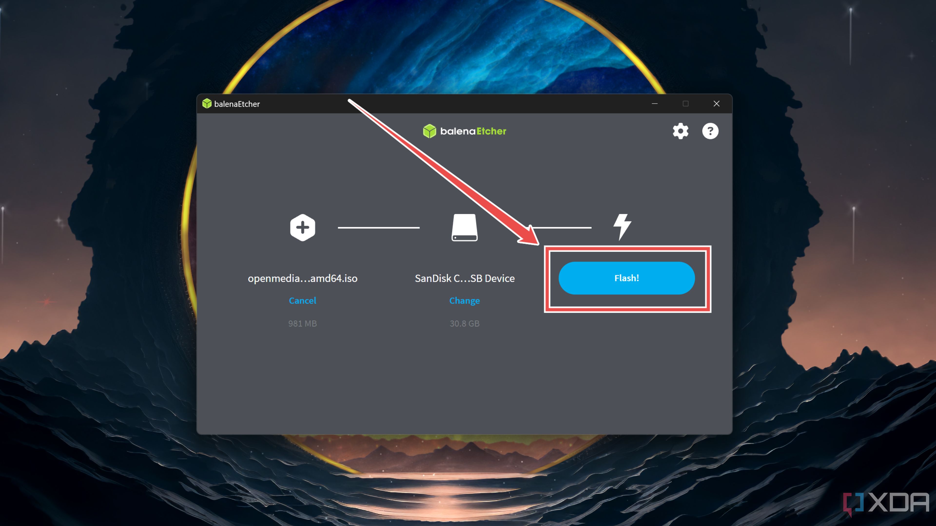 Cómo flashear la ISO de OpenMediaVault en una unidad flash con Balena Etcher