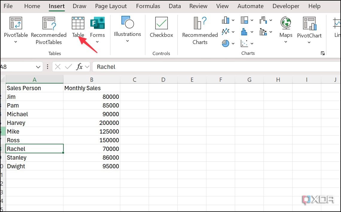 Crear una tabla en Excel