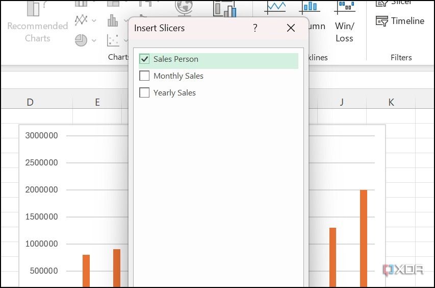 Seleccionar segmentaciones de datos en Excel