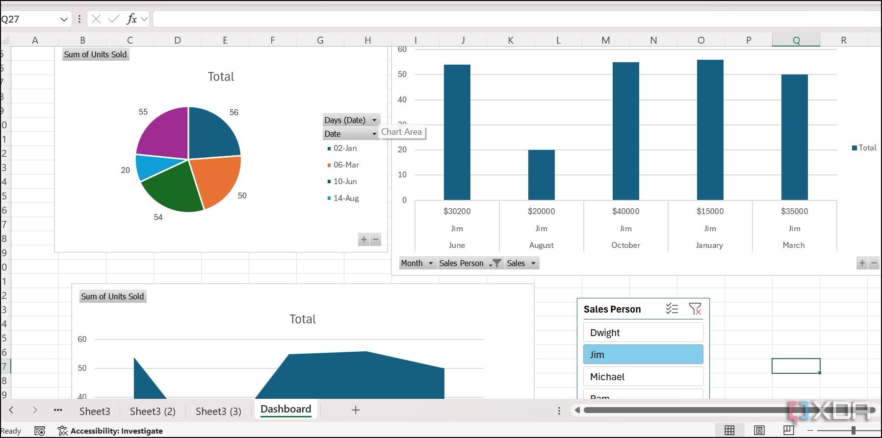 Crear un panel de control en Excel