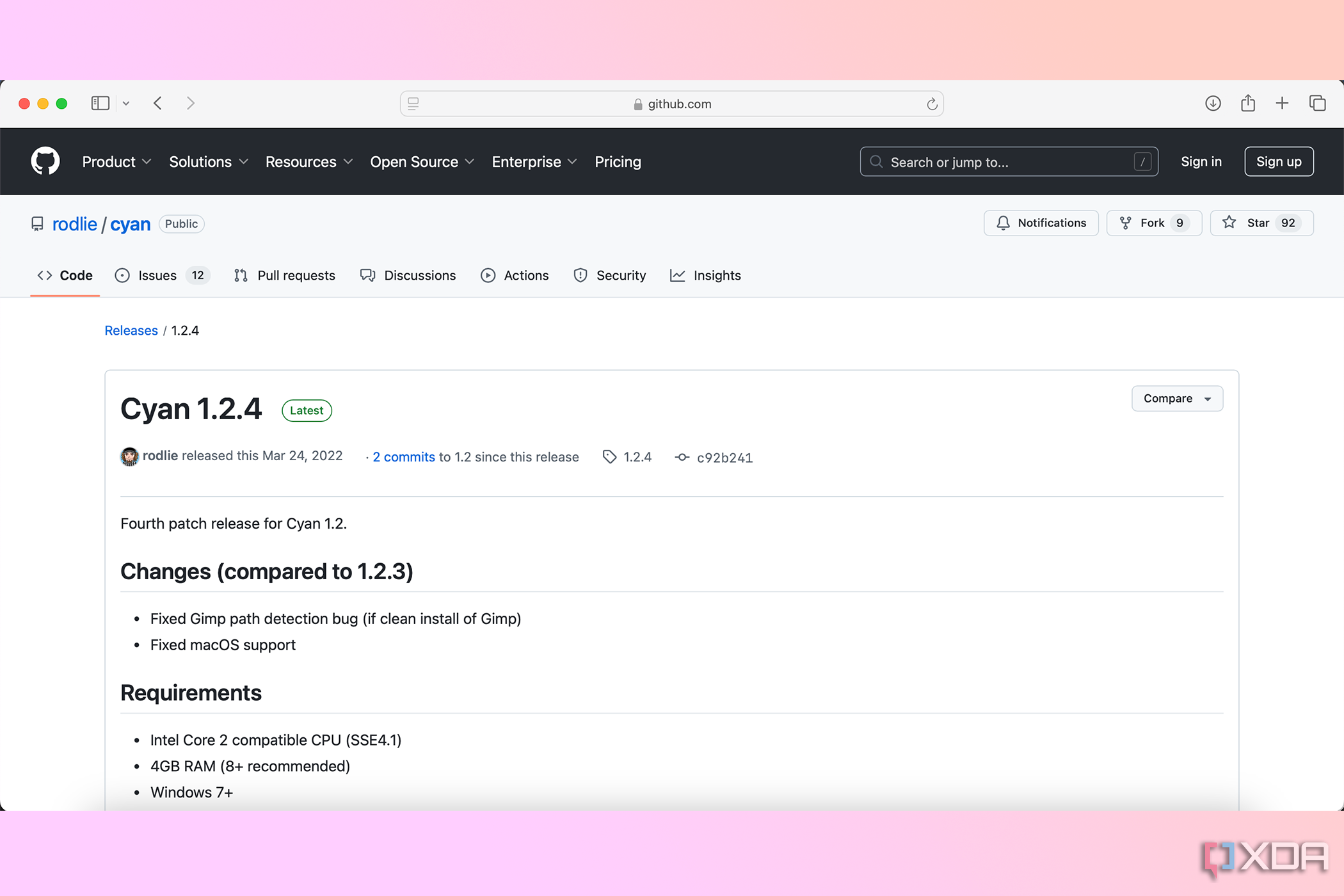 Repositorio Cyan en GitHub