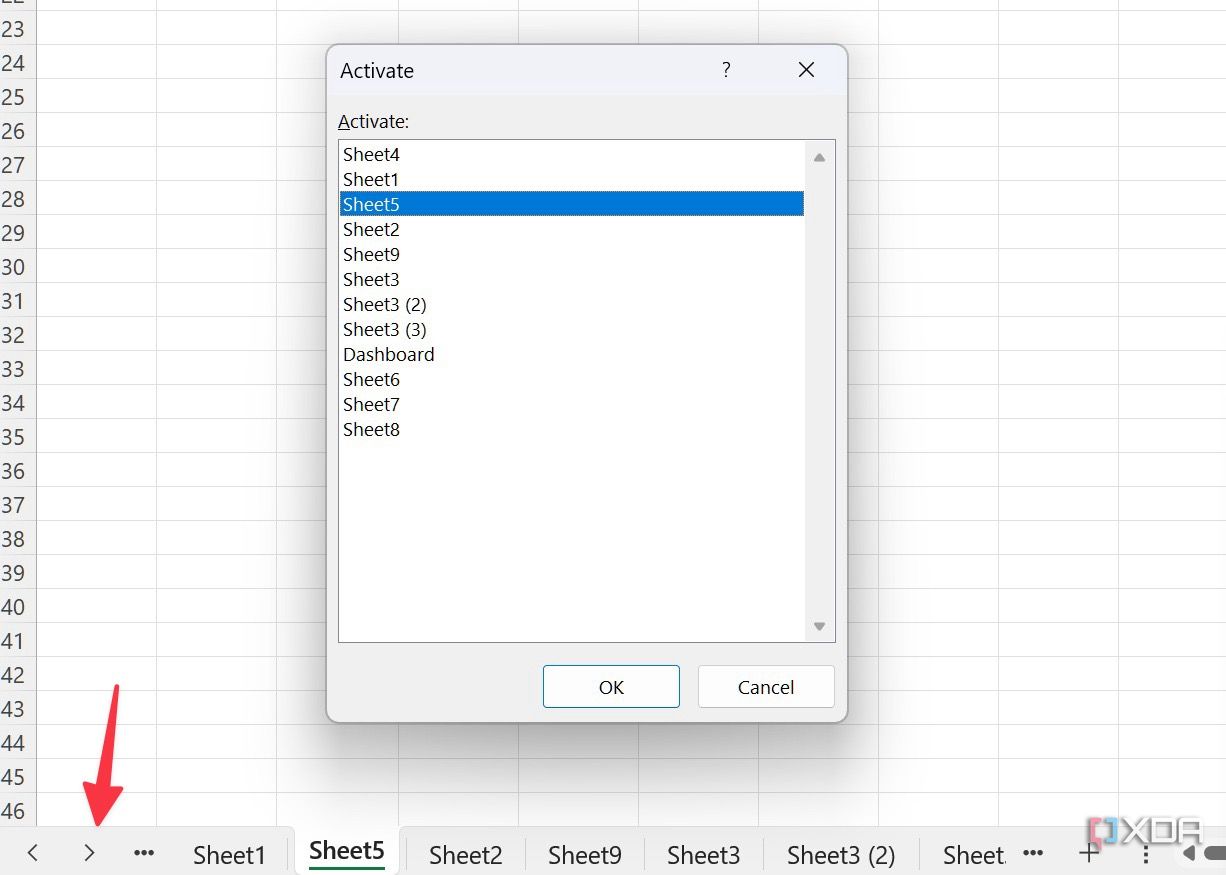 Navegar por un libro de Excel