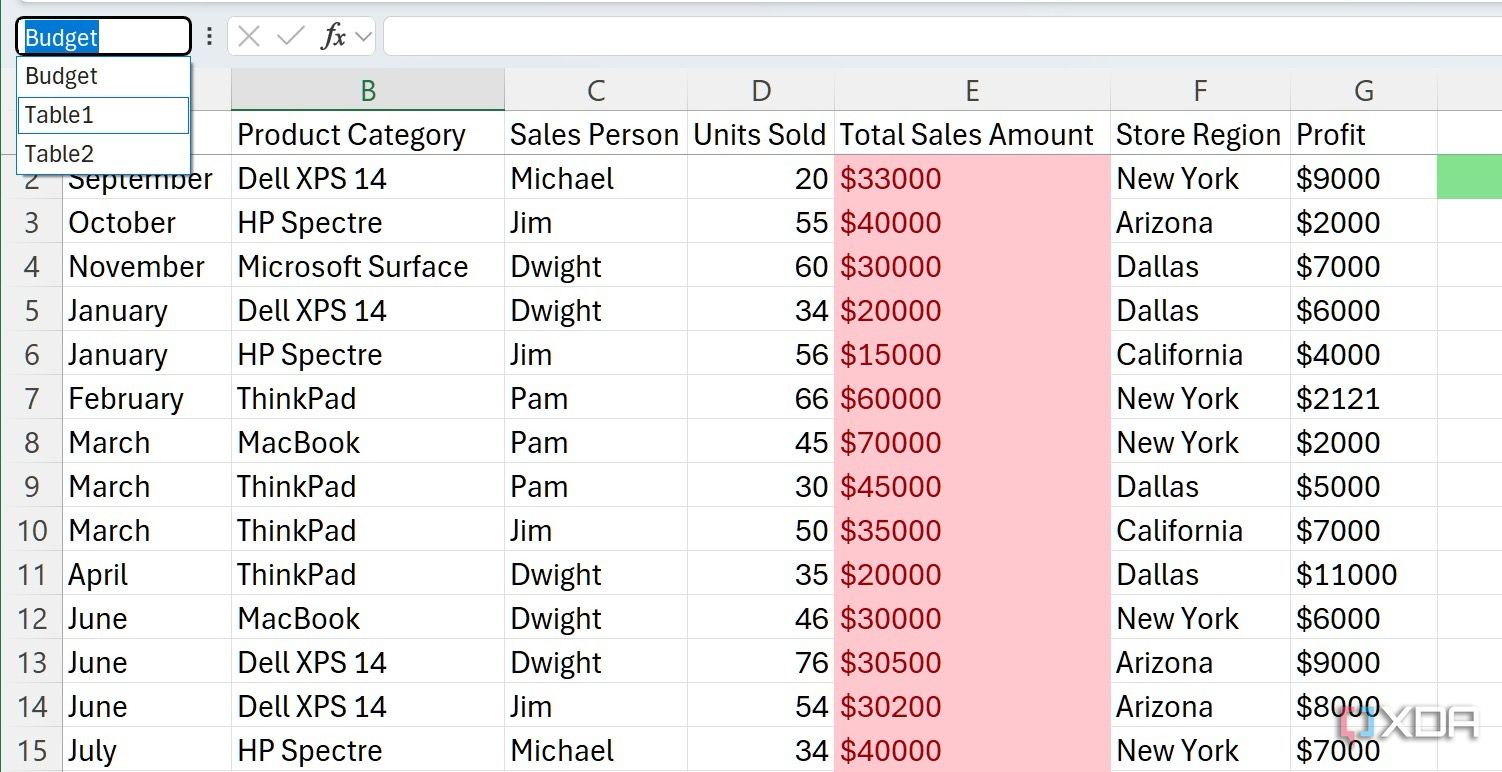 Saltar a una celda en Excel