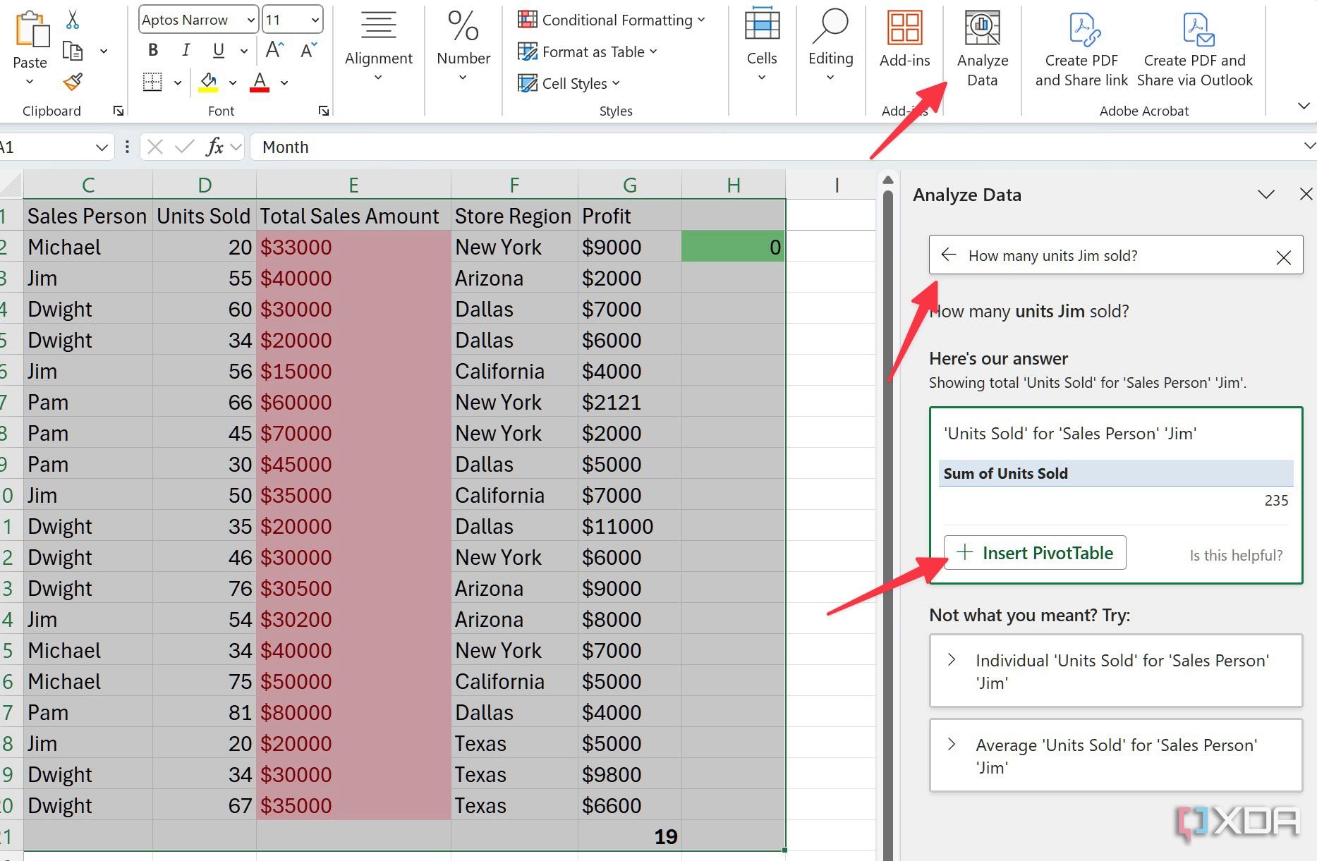 Analizar datos en Excel