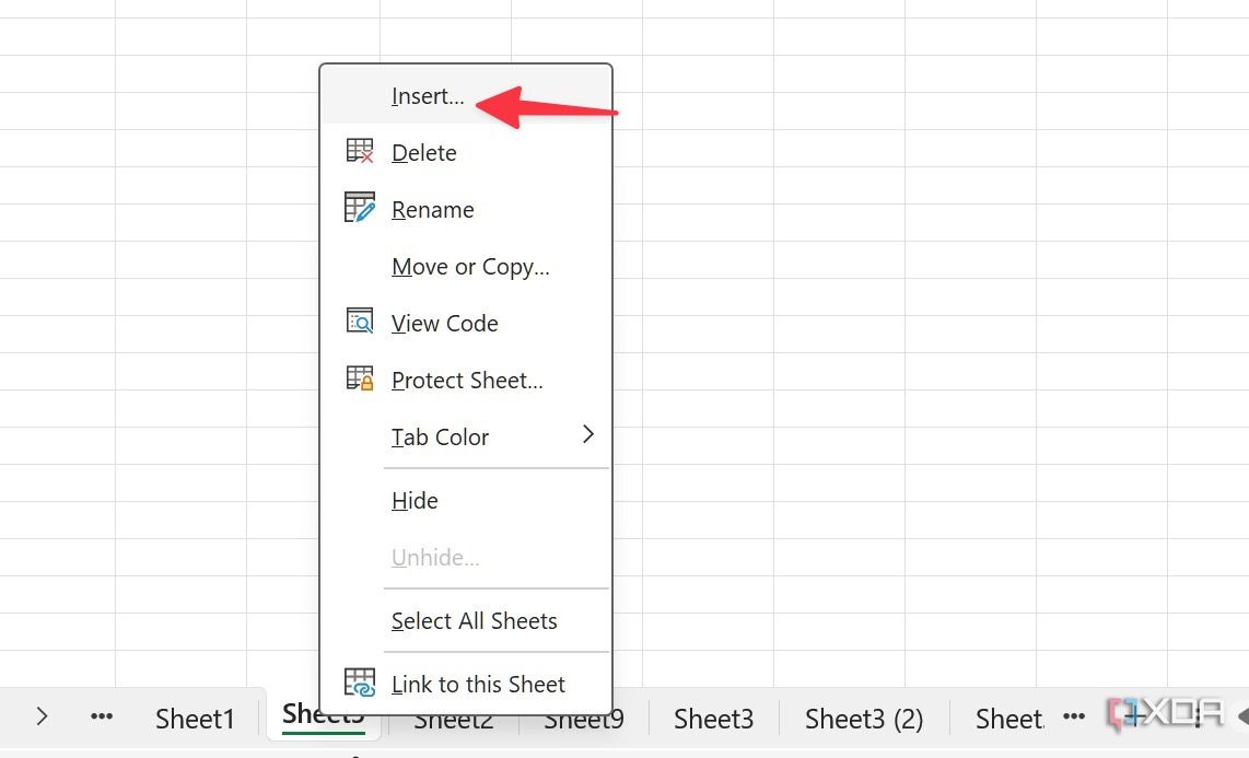 Insertar una plantilla en una hoja de Excel