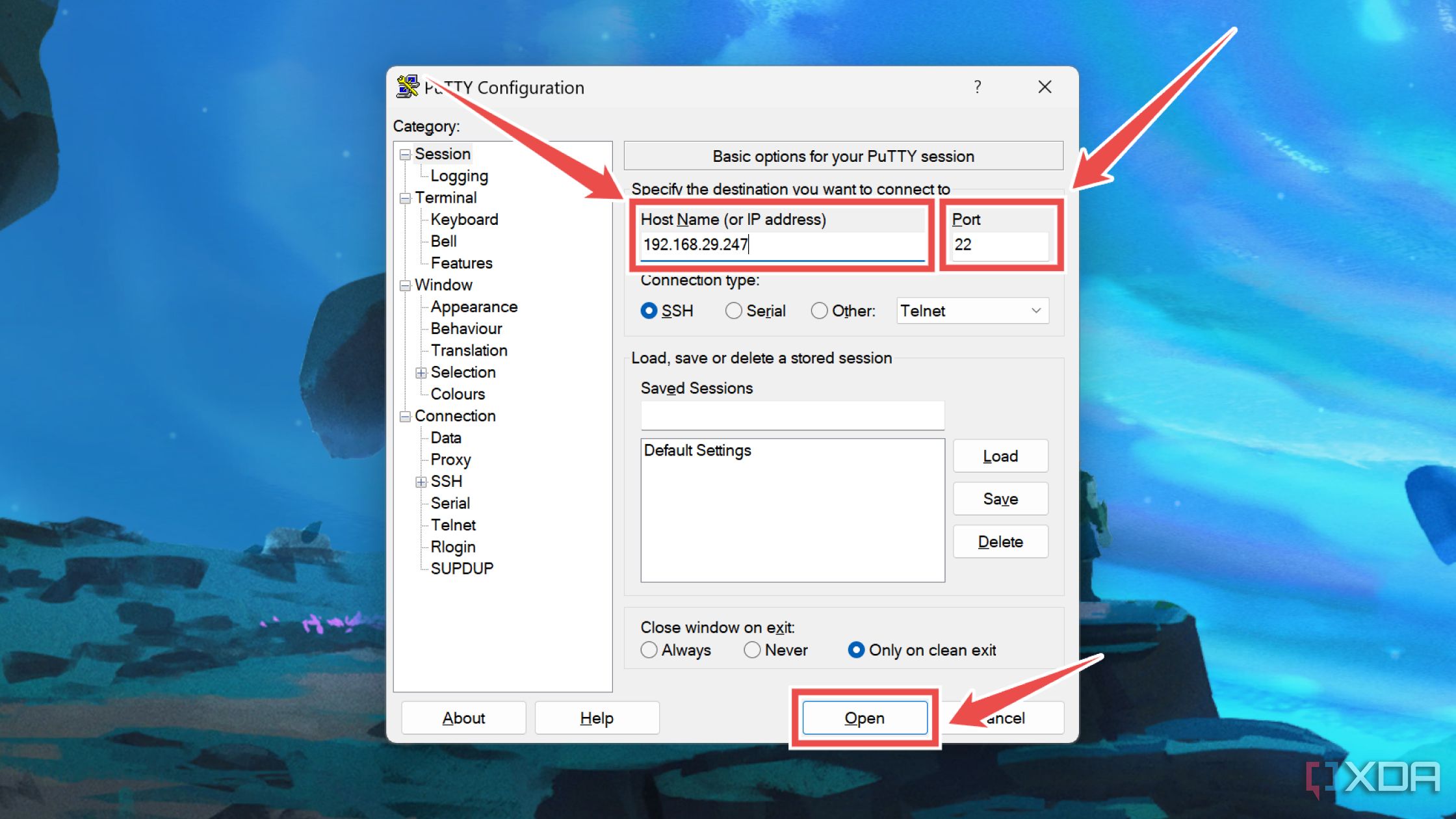 Conexión a Raspberry Pi a través de SSH usando PuTTY