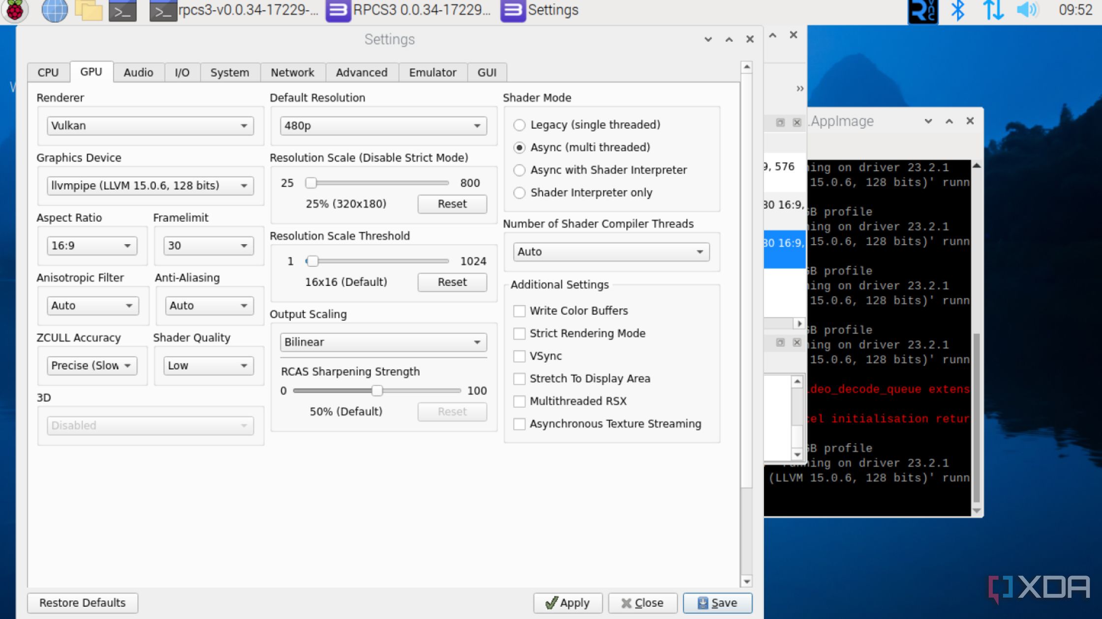 La configuración de Vulkan en RPCS3