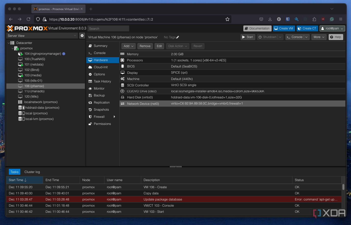 hardware proxmox