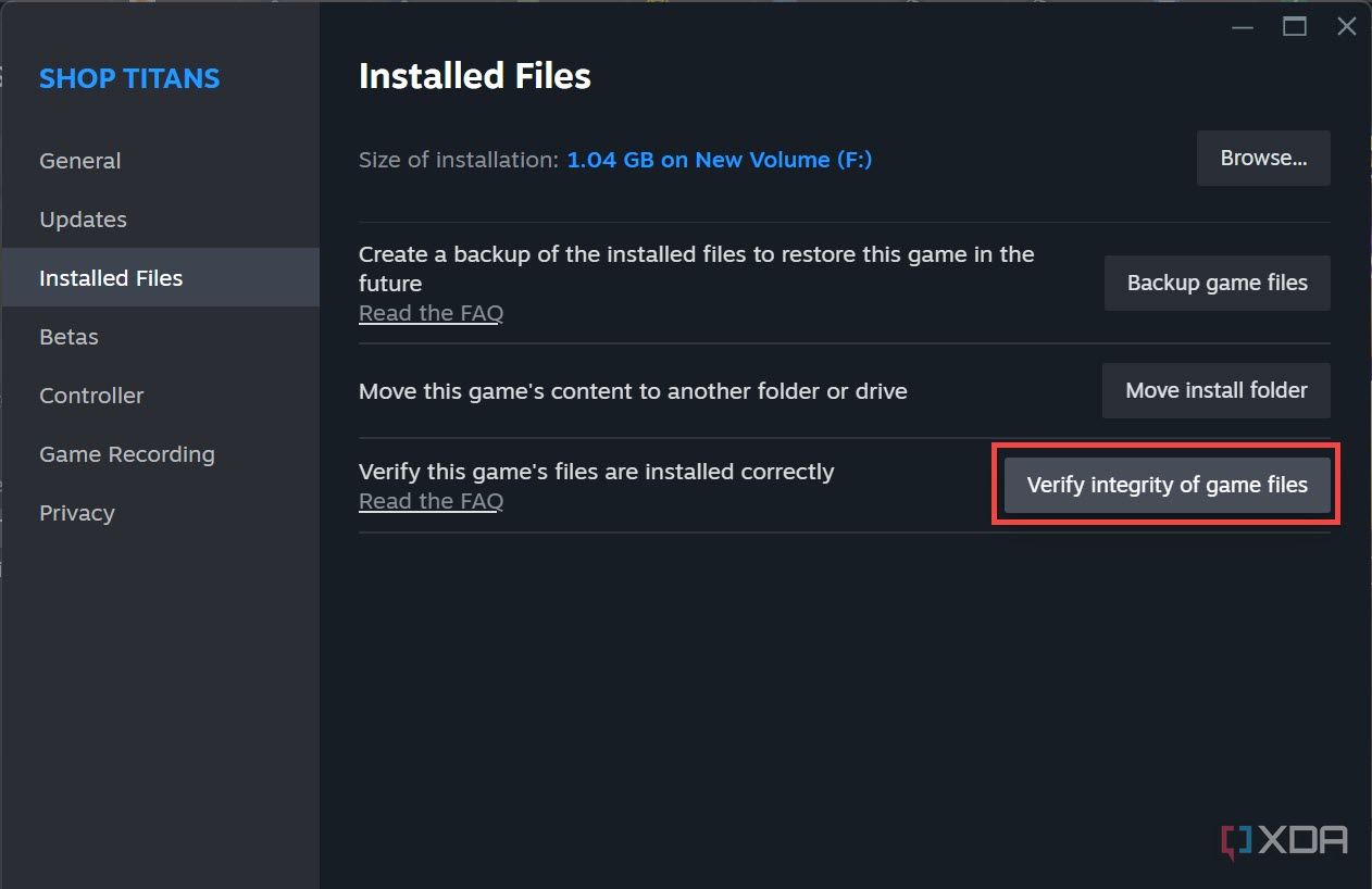 Verificar la integridad de los archivos del juego Steam