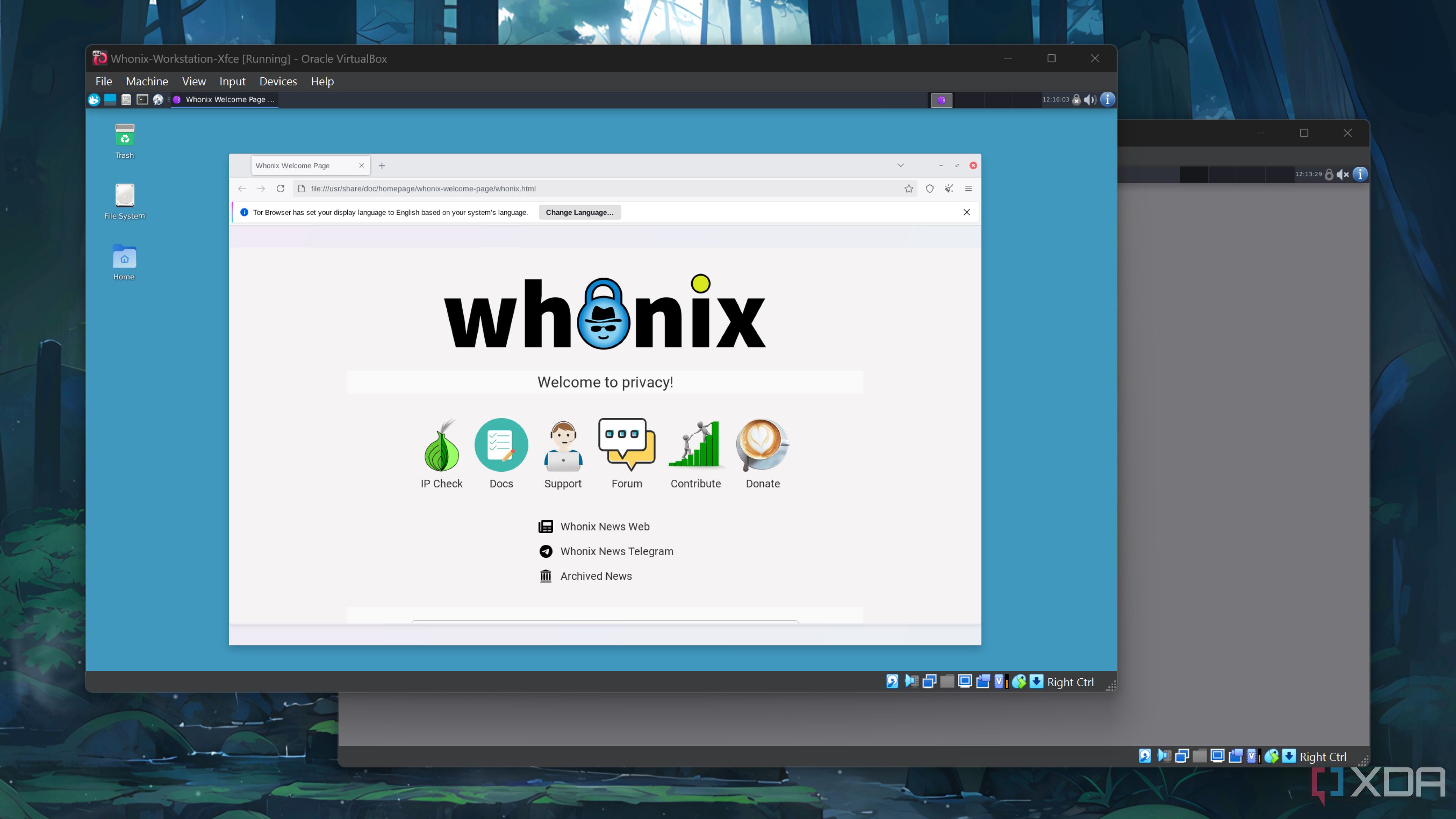 Ejecutando Whonix en VirtualBox