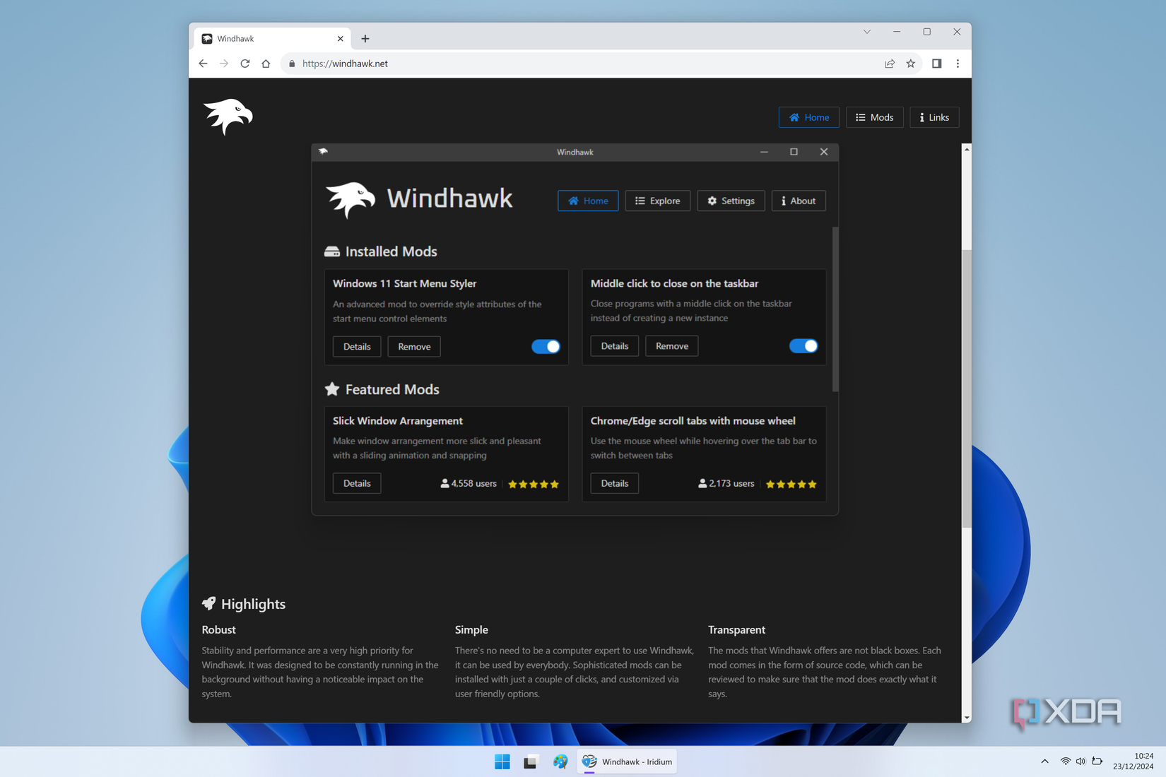Emuhawk Window 4 reasons Windhawk is the ultimate tool for tweaking your Windows desktop