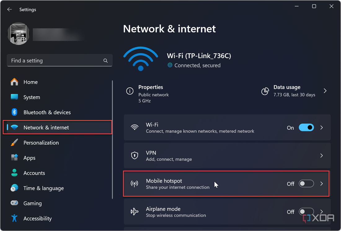 Cómo mostrar la configuración de red e Internet desde la aplicación de configuración en Windows 11