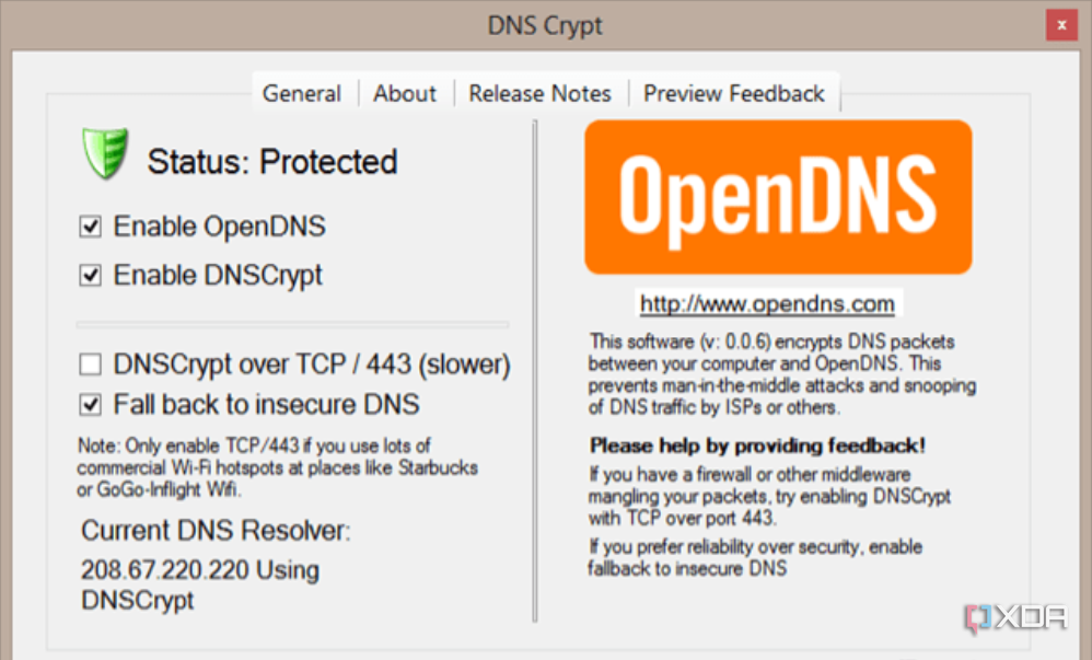 mostrando las características de opendns que permiten la personalización de su dns