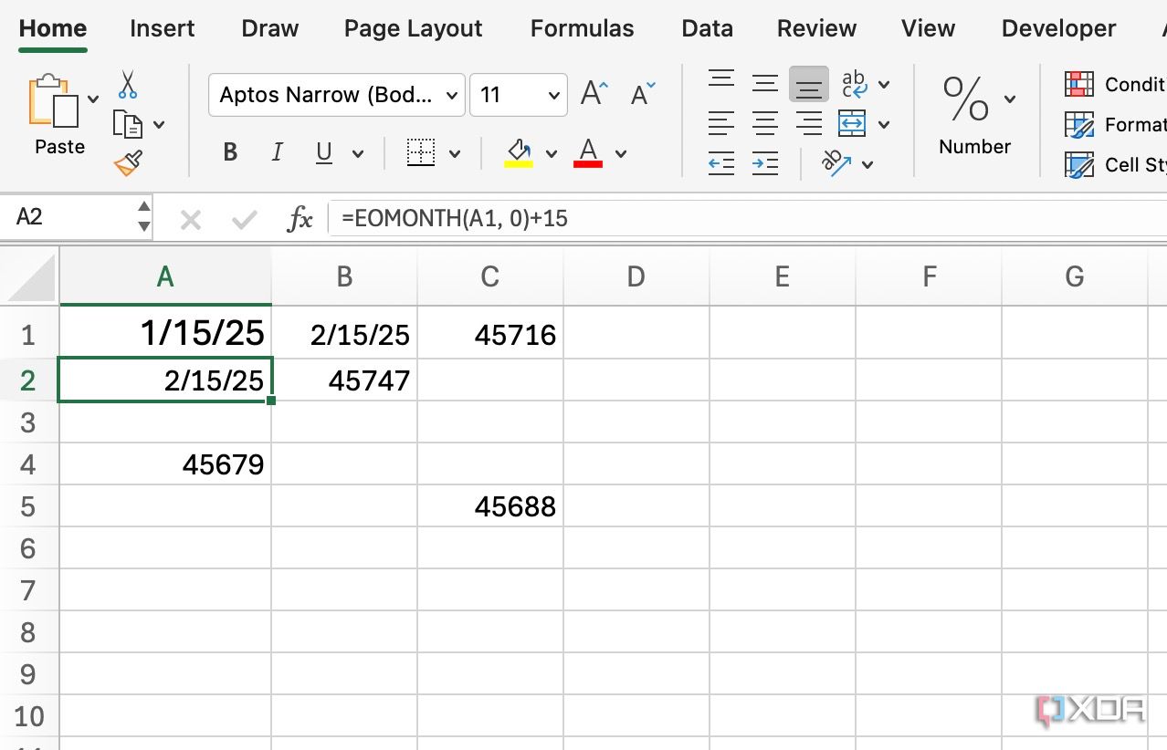 Función FIN.MES en Excel