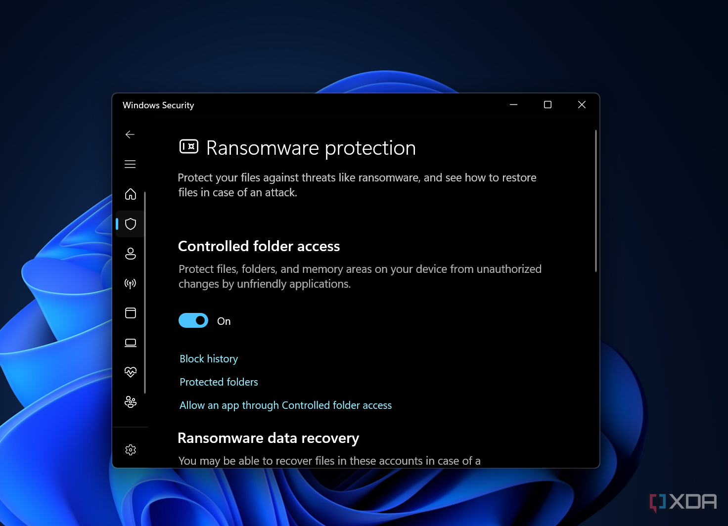 Utilice el acceso controlado a carpetas en Windows 11 para aumentar la seguridad de los datos