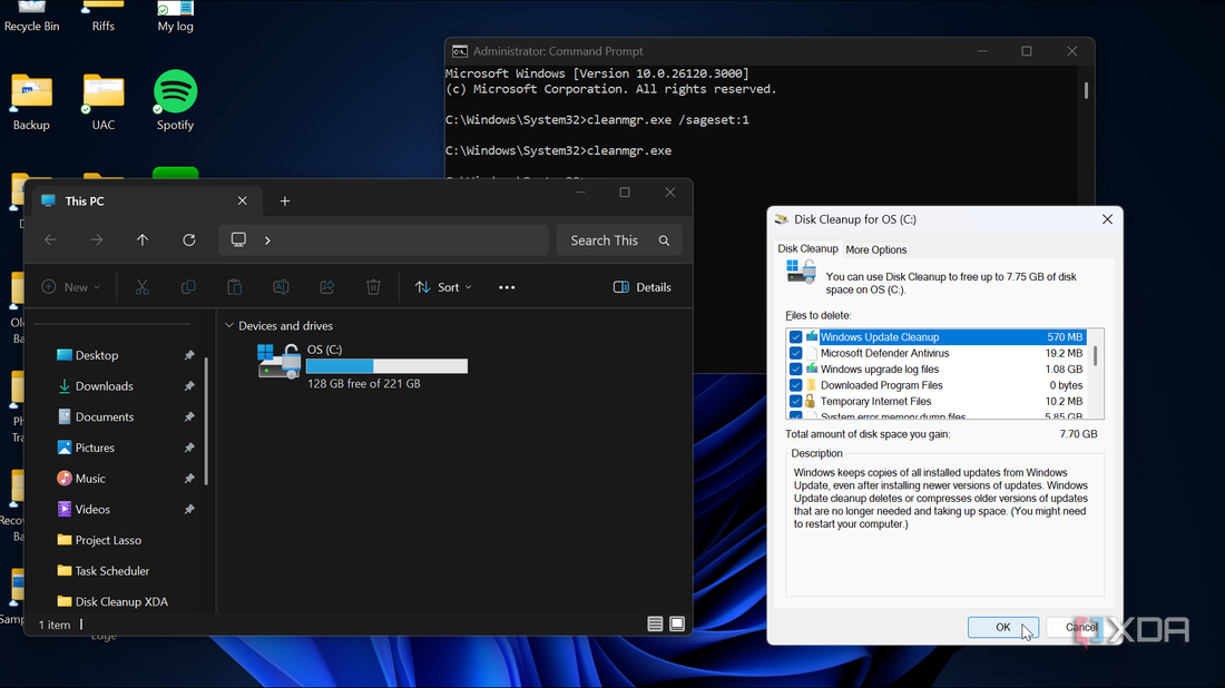 Beautiful view of Windows 11 Disk Cleanup Software