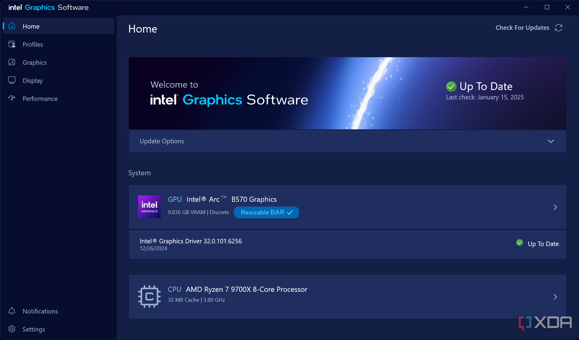 Software de gráficos Intel B570