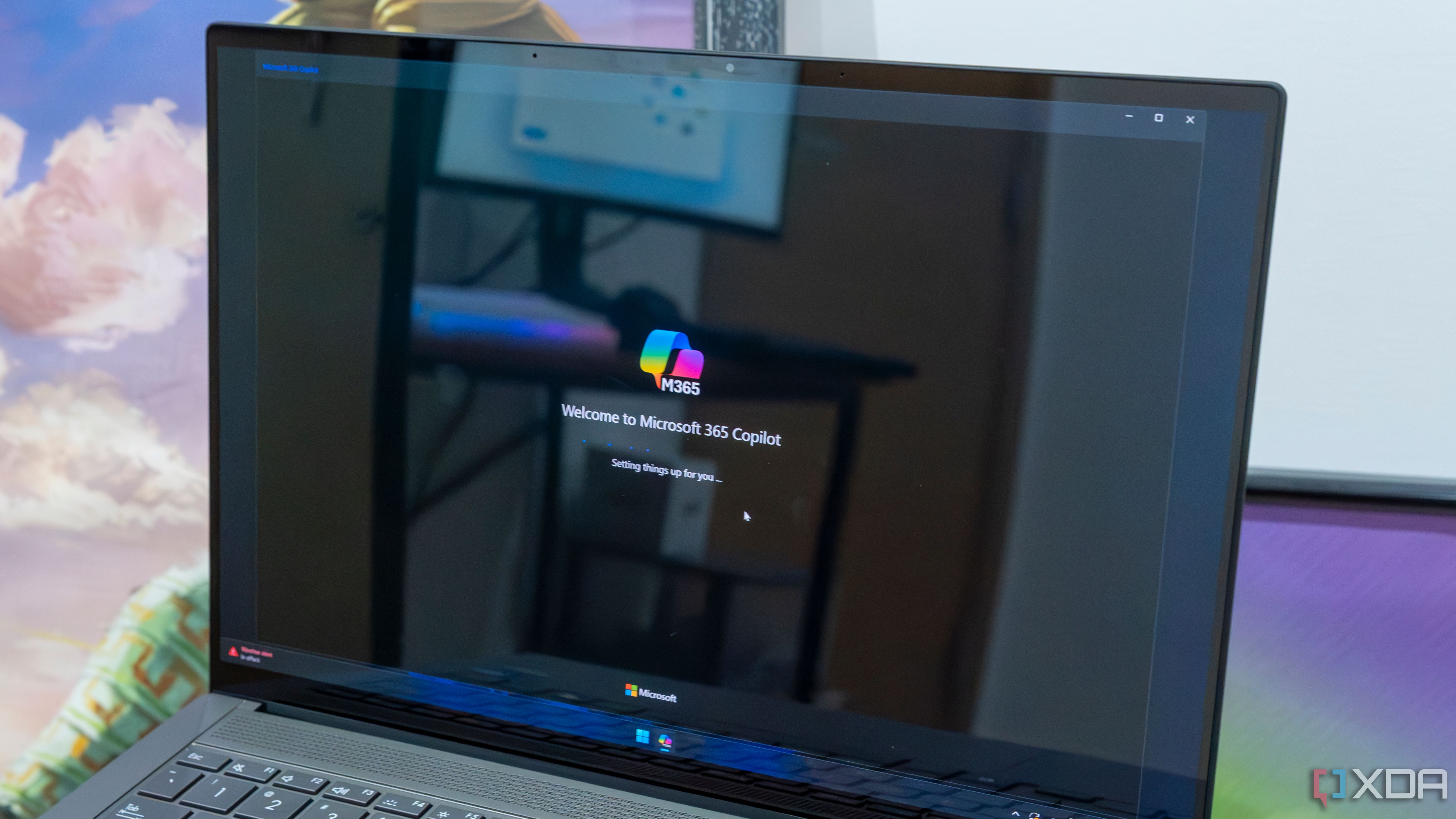 A Windows 11 laptop running the Microsoft 365 Copilot app