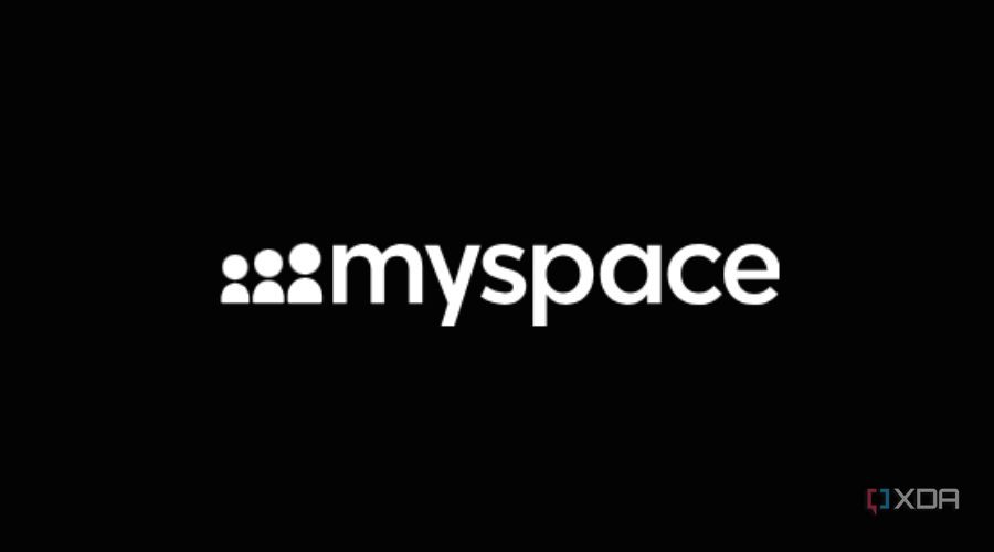 myspace logo on black background