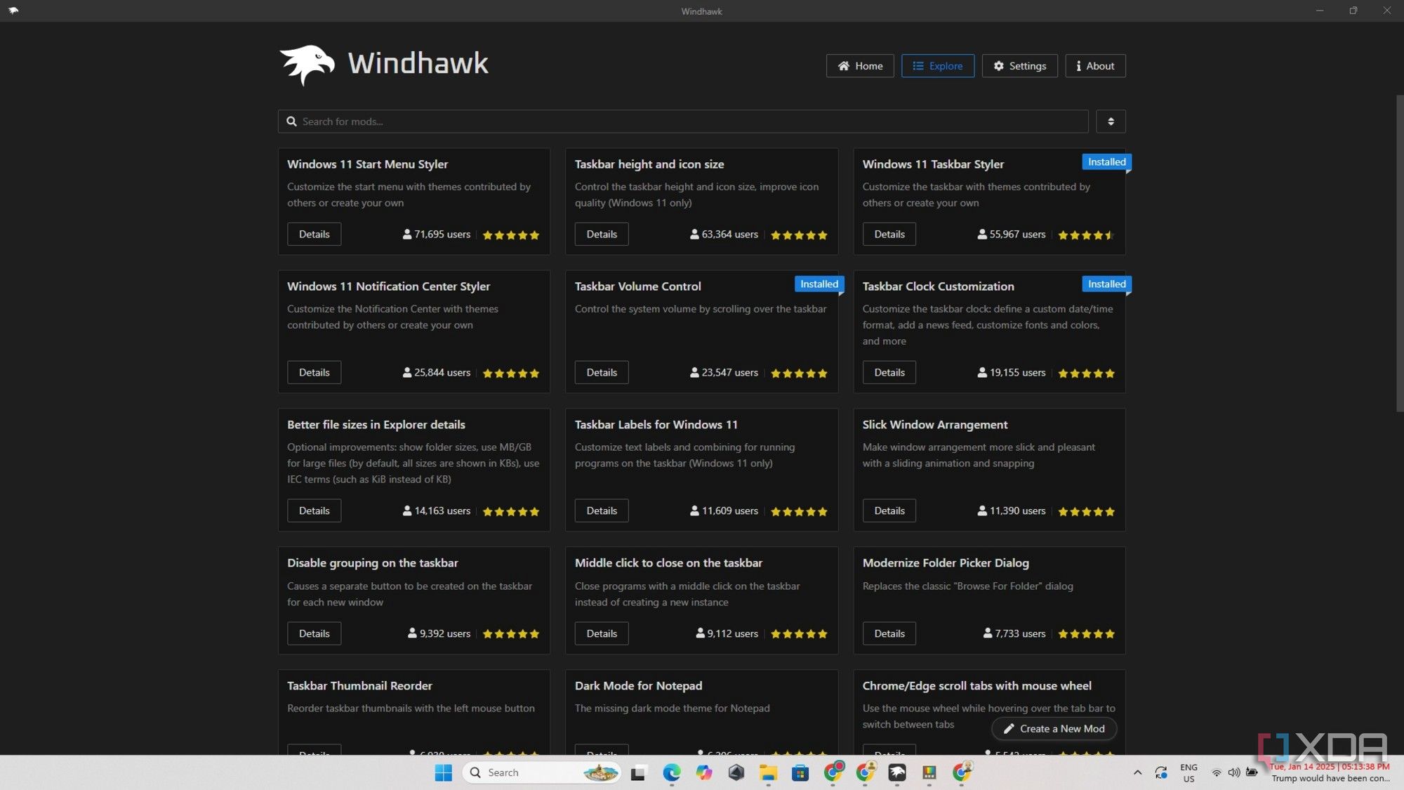 Módulo de exploración Windhawk