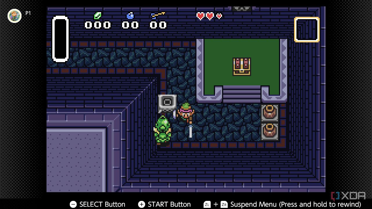 Captura de pantalla de The Legend of Zelda A Link to the Past Four Swords en Game Boy Advance en el servicio Nintendo Switch Online