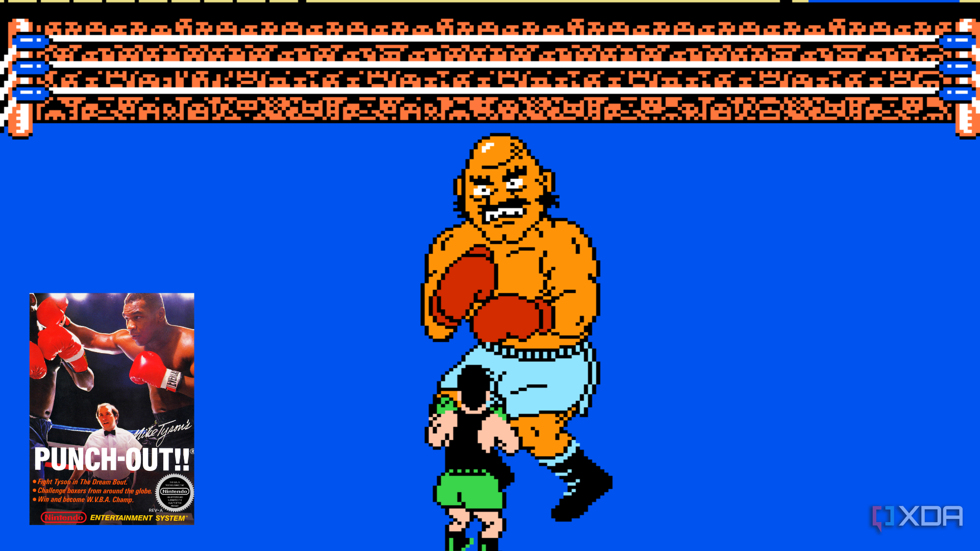Little Mac fighting off the Bald Bull