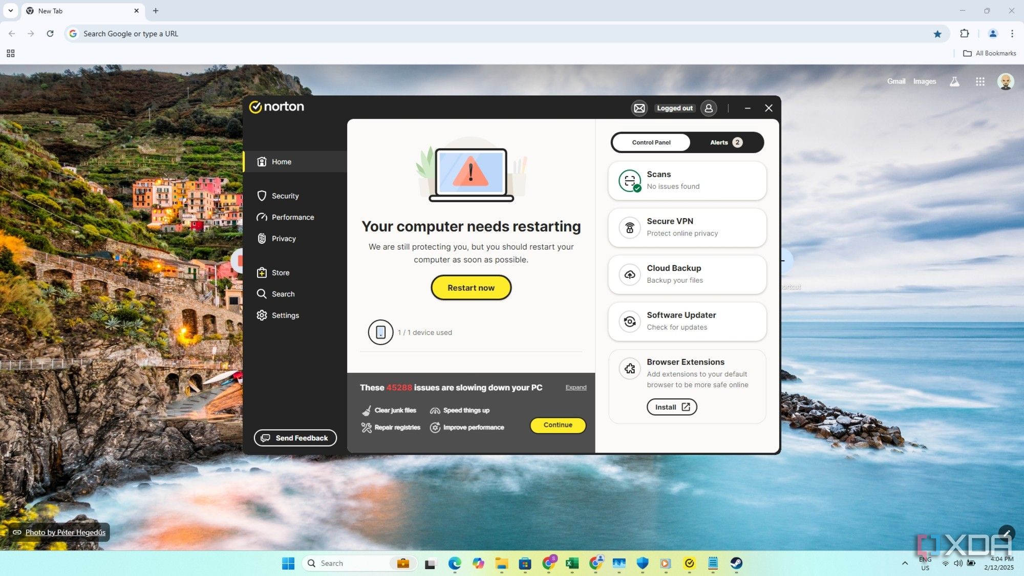 Norton Antivirus Interface