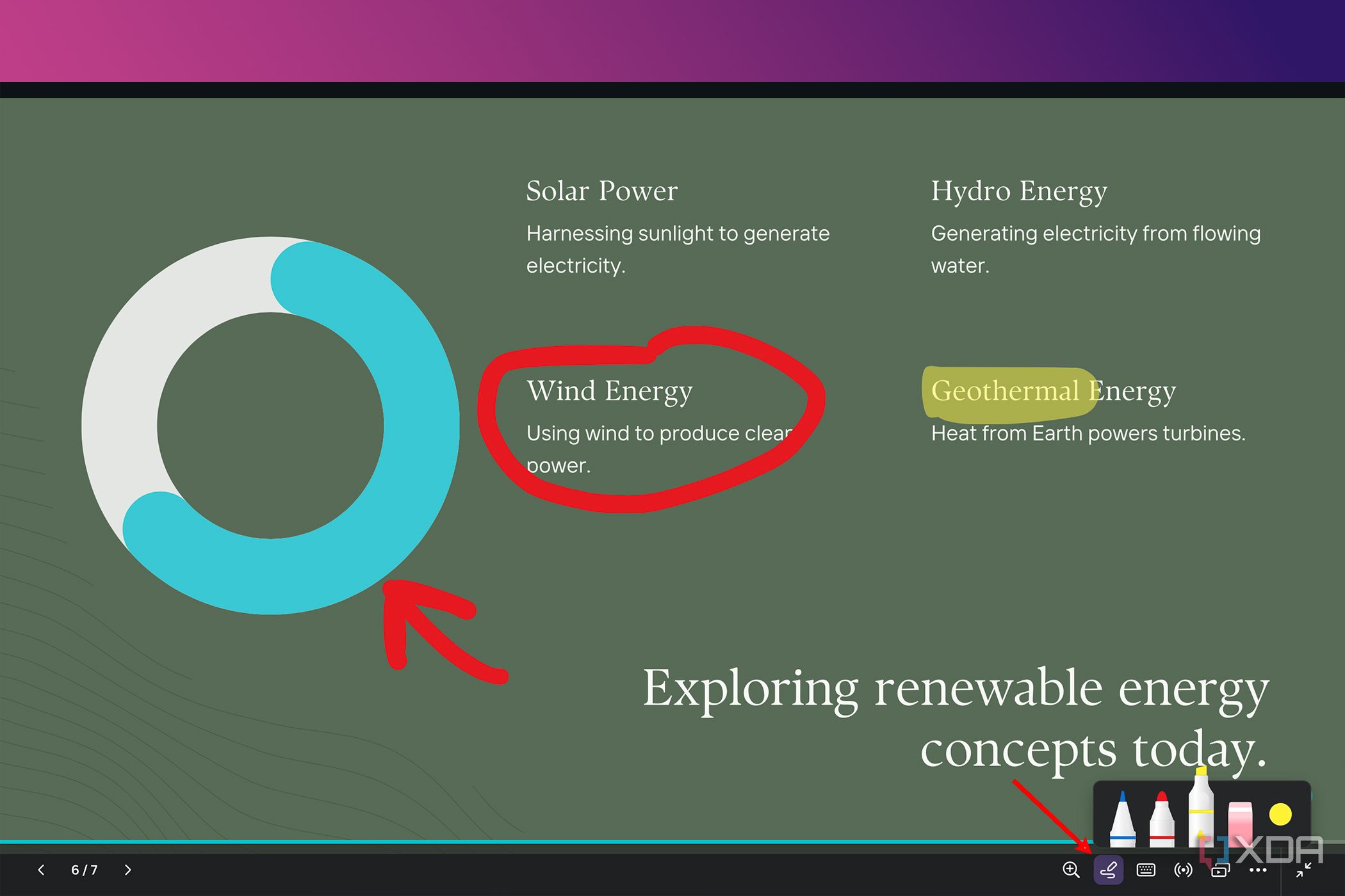 Canva Presentation with live draw mode