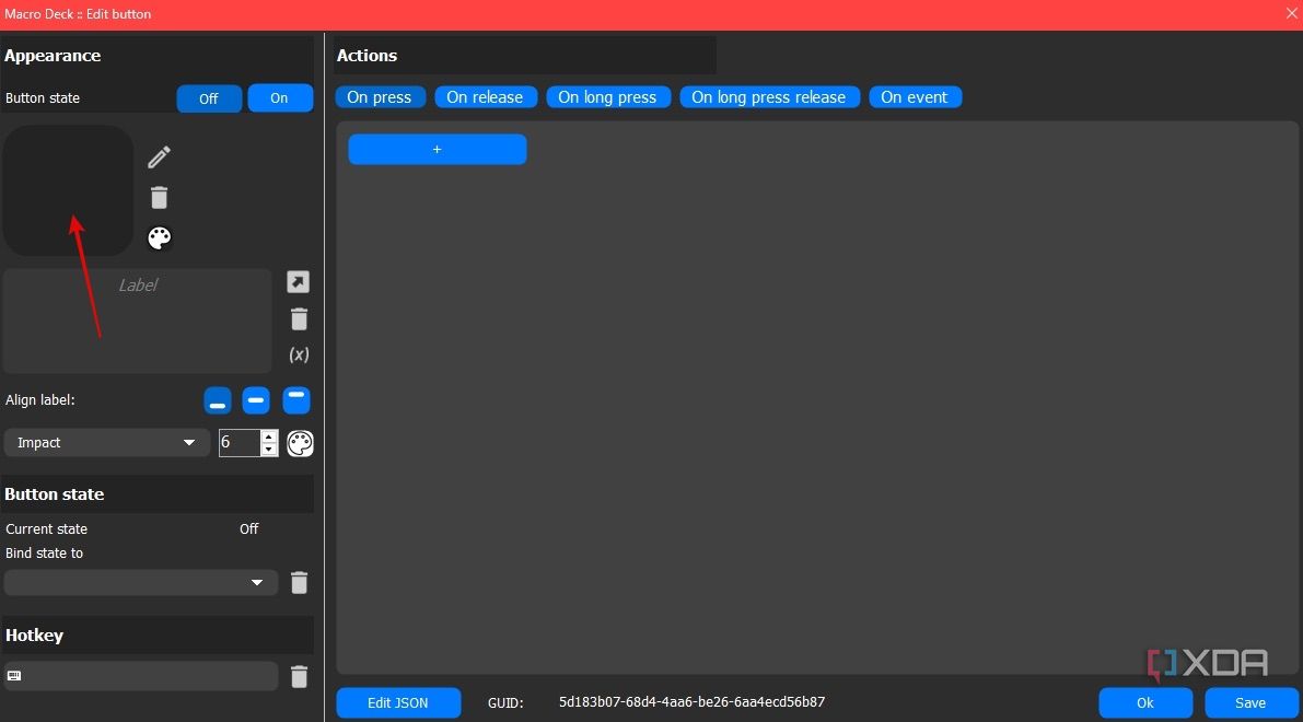 Click on empty icon to edit