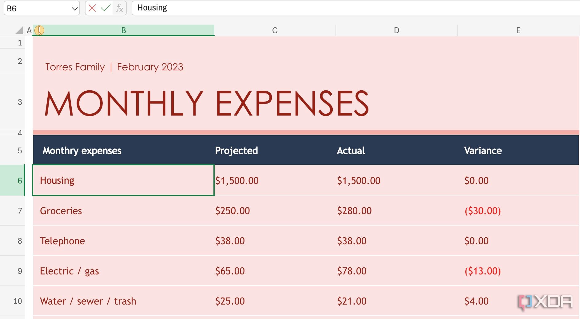 Excel data validation 