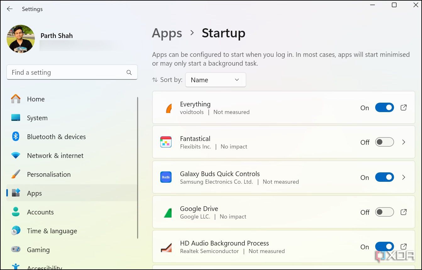 Условия стартапа Windows