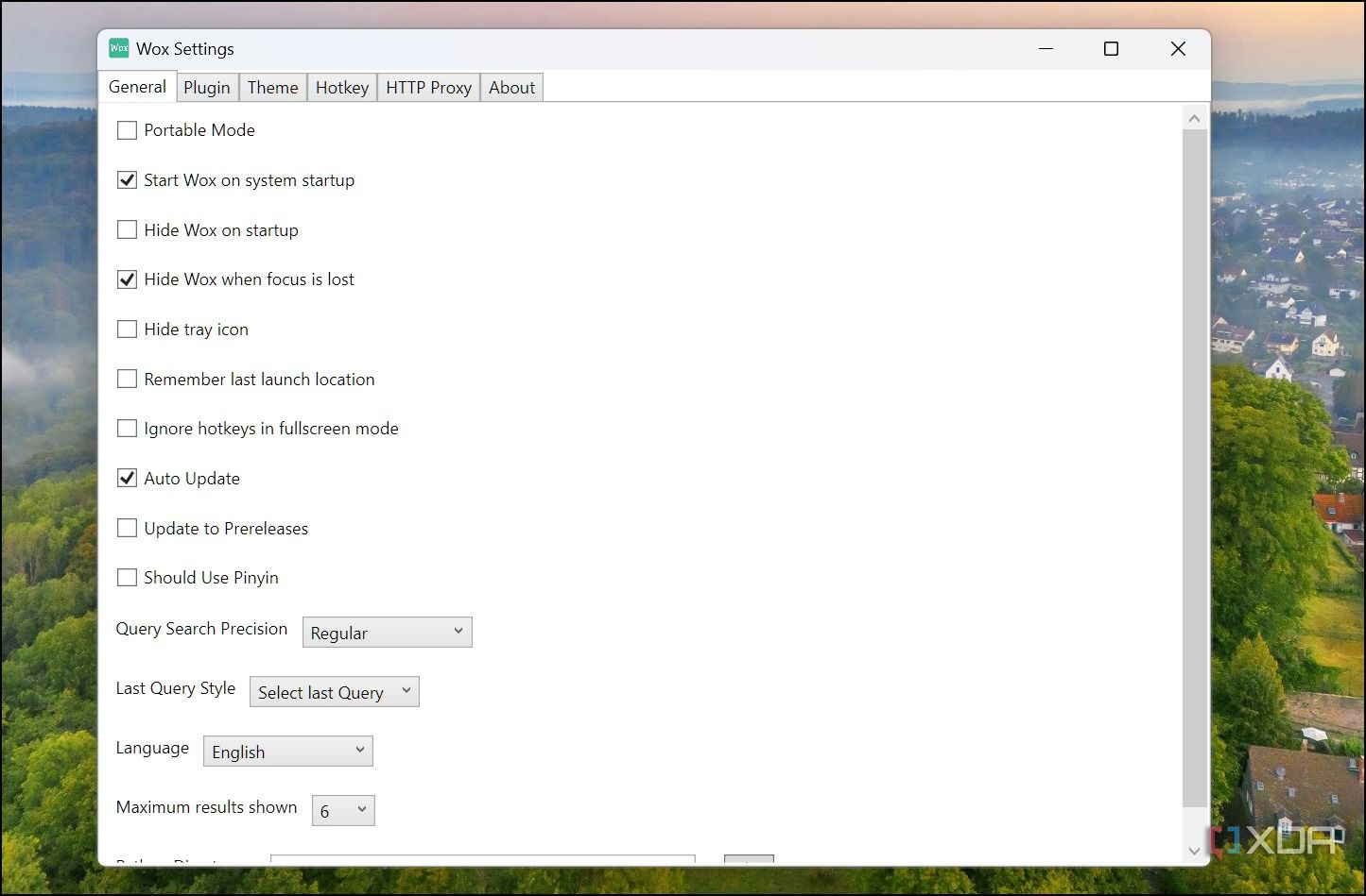 Wox launcher settings