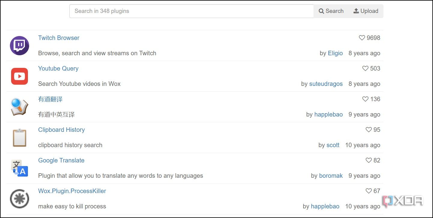 Wox launcher plugins
