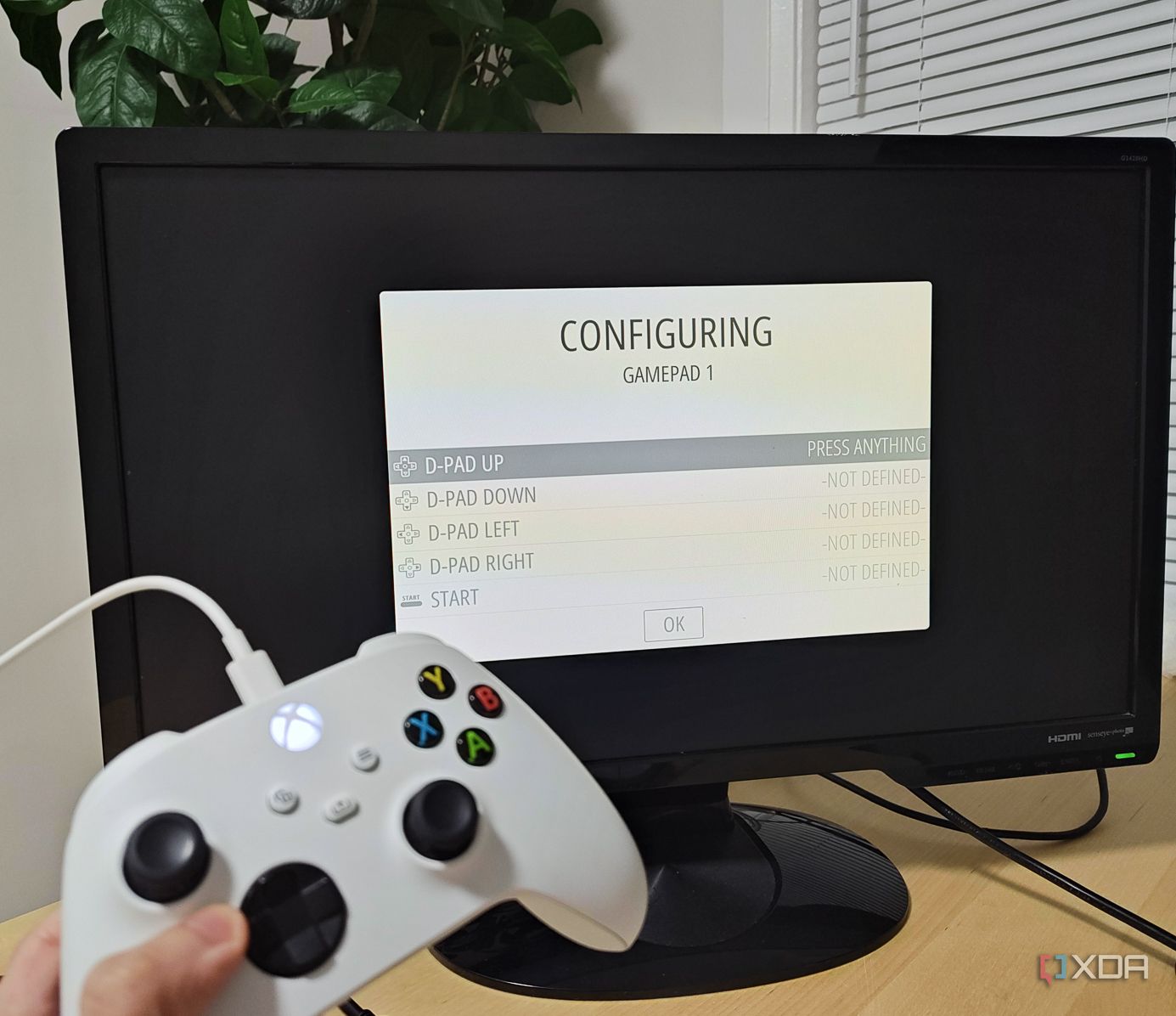 RetroPie's controller configuration screen.