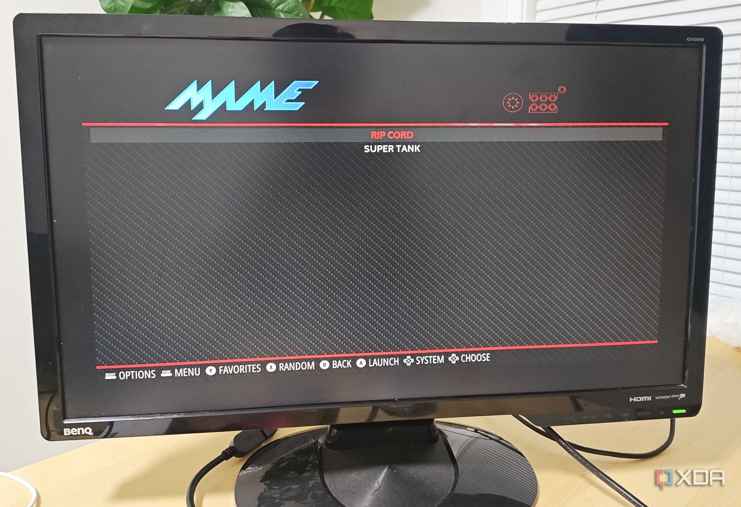 RetroPie's game selection screen.