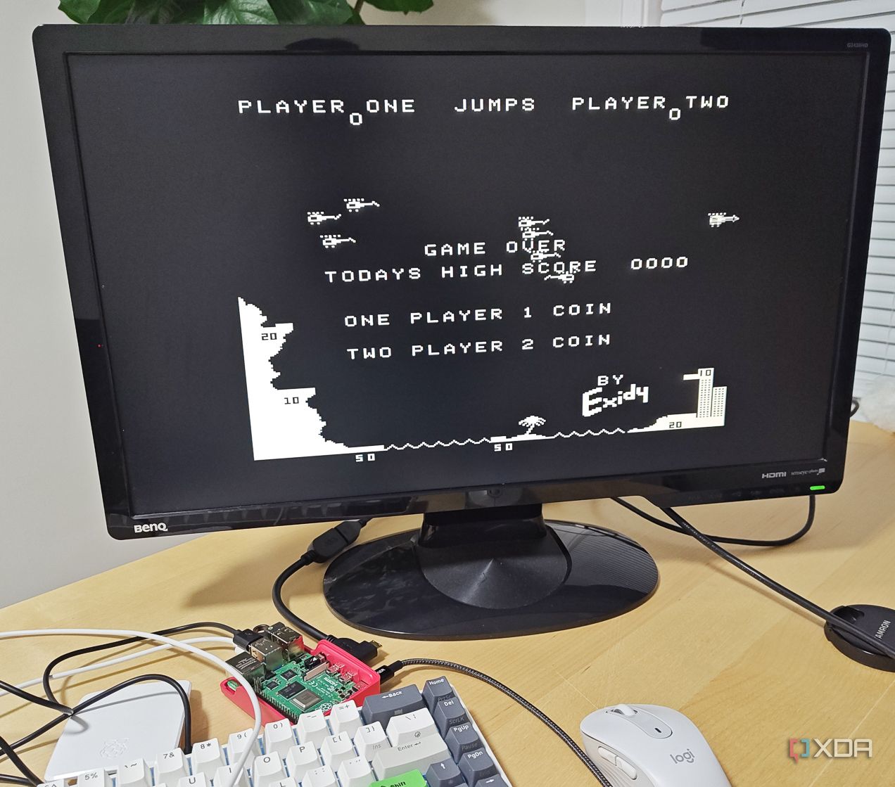 RetroPie running Rip Cord on a PC monitor.