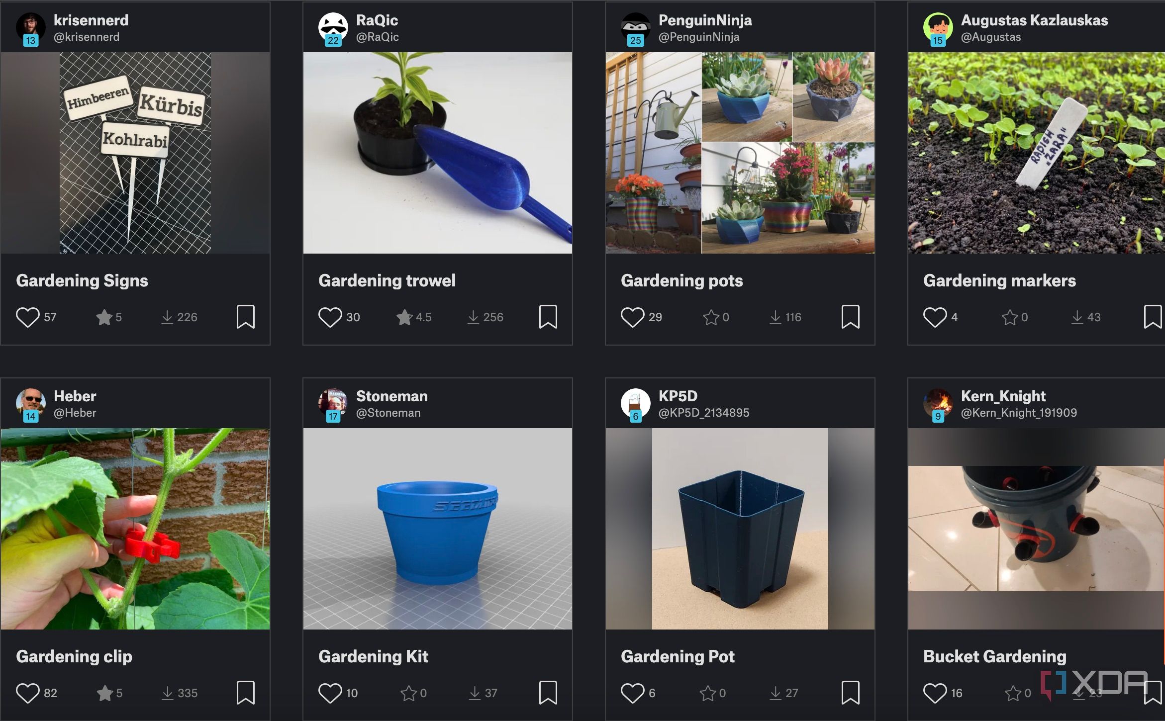 3D printed gardening tools