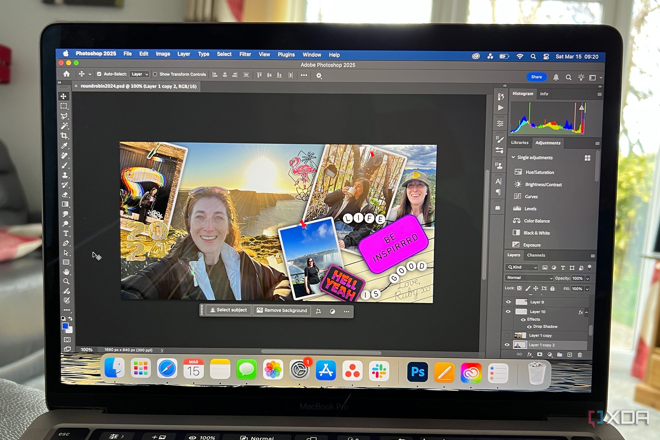 Adobe Photoshop on a MacBook Pro