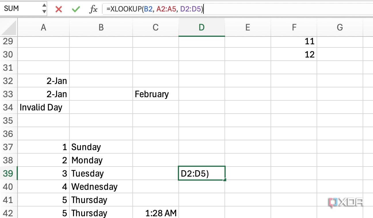XLOOKUP function in Excel