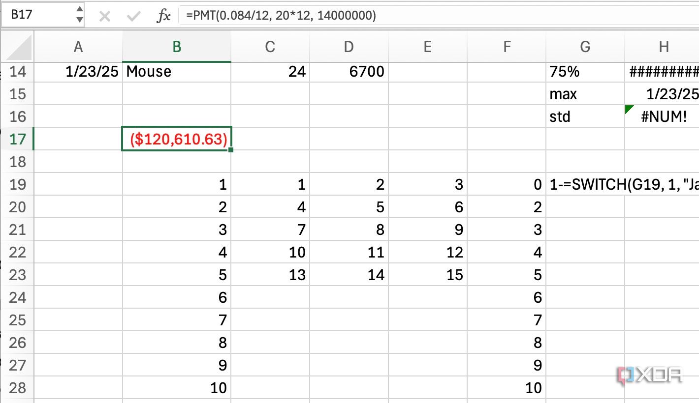PMT function in Excel