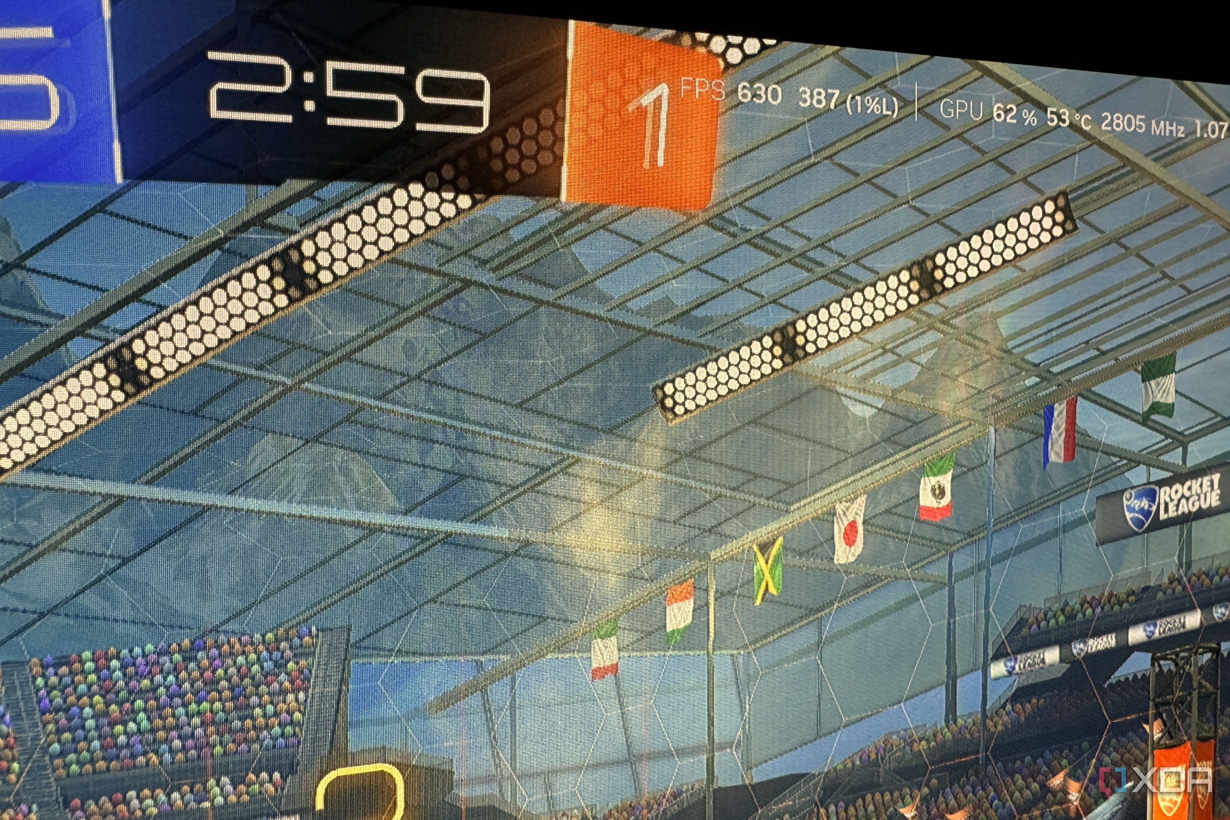 rocket league being played at 630 fps